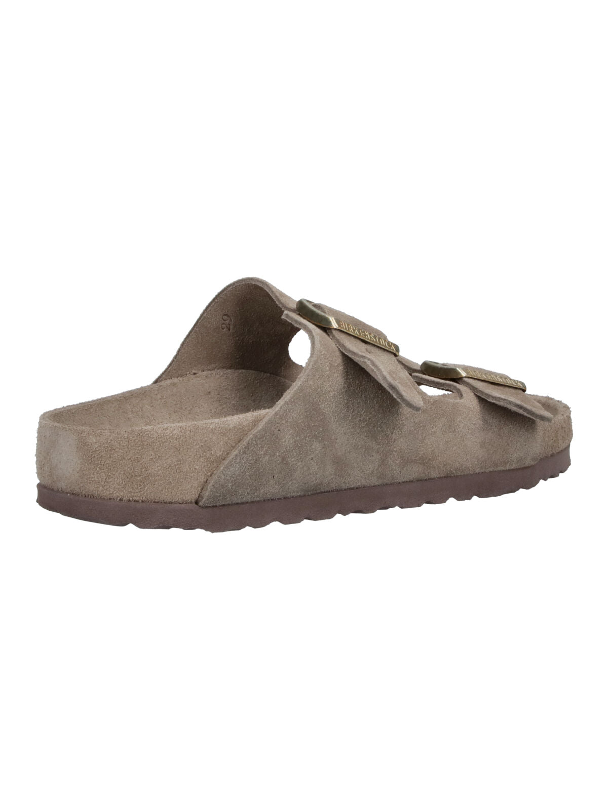 Taupe Arizona Suede Double Strap Sandals