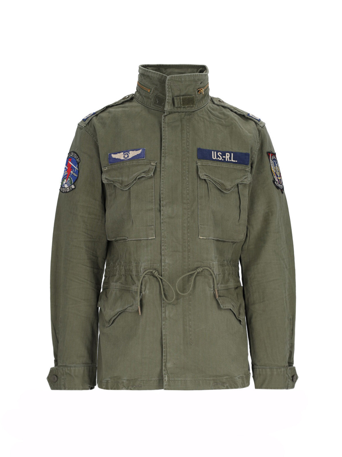 Military Jacket With Patch – Green