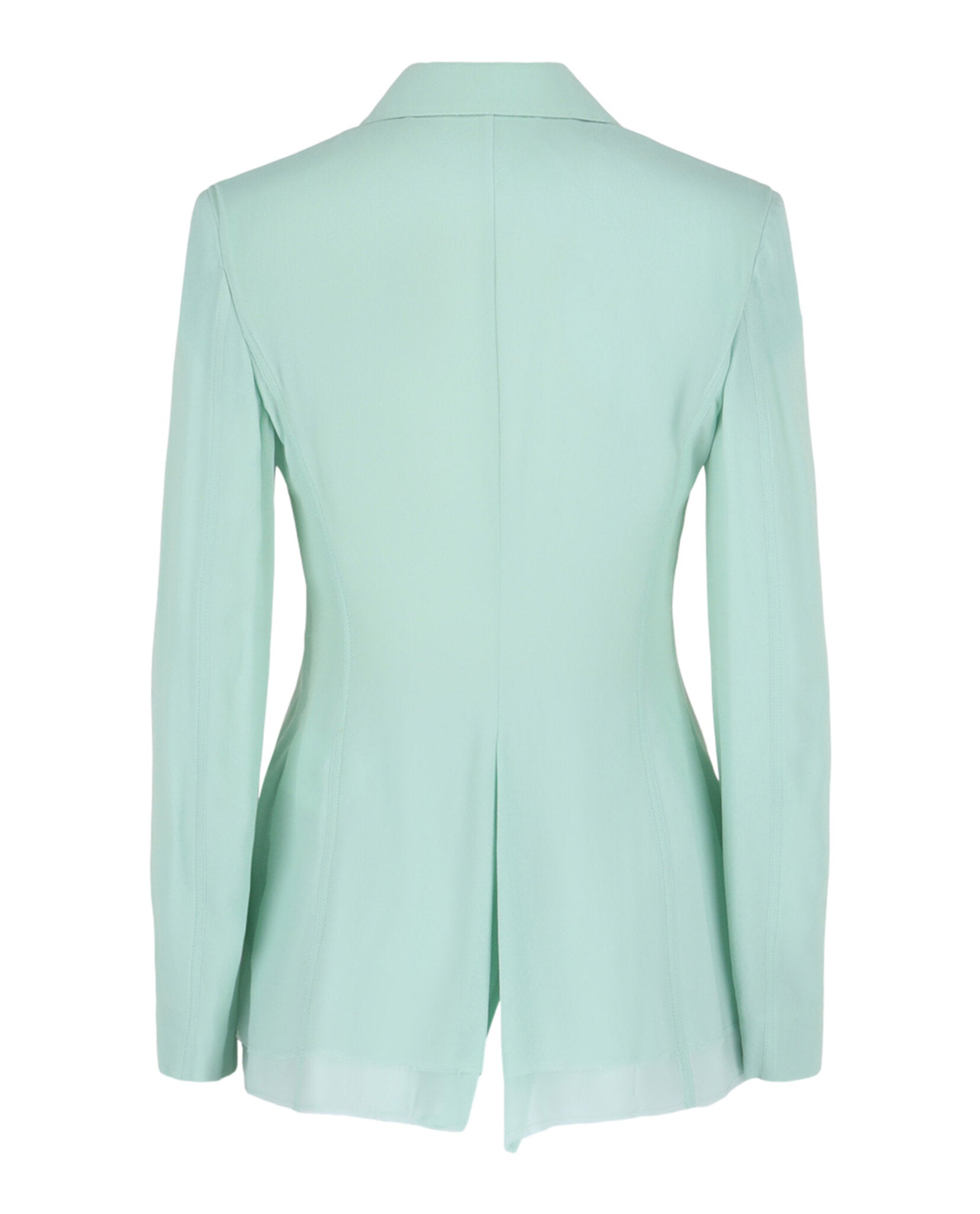 Single-Breasted Sheer Silk Blazer