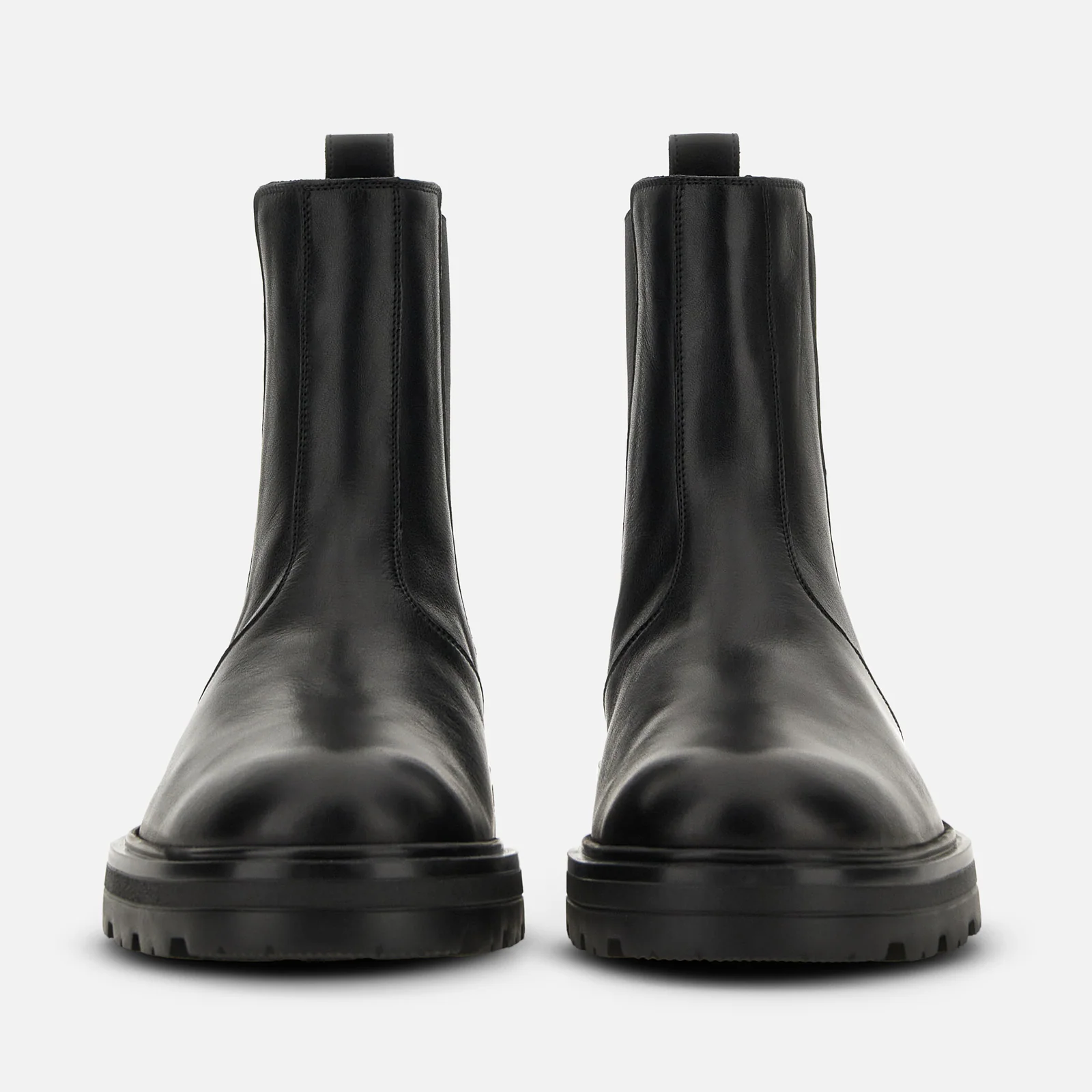 Contemporary Black Calfskin Ankle Boots
