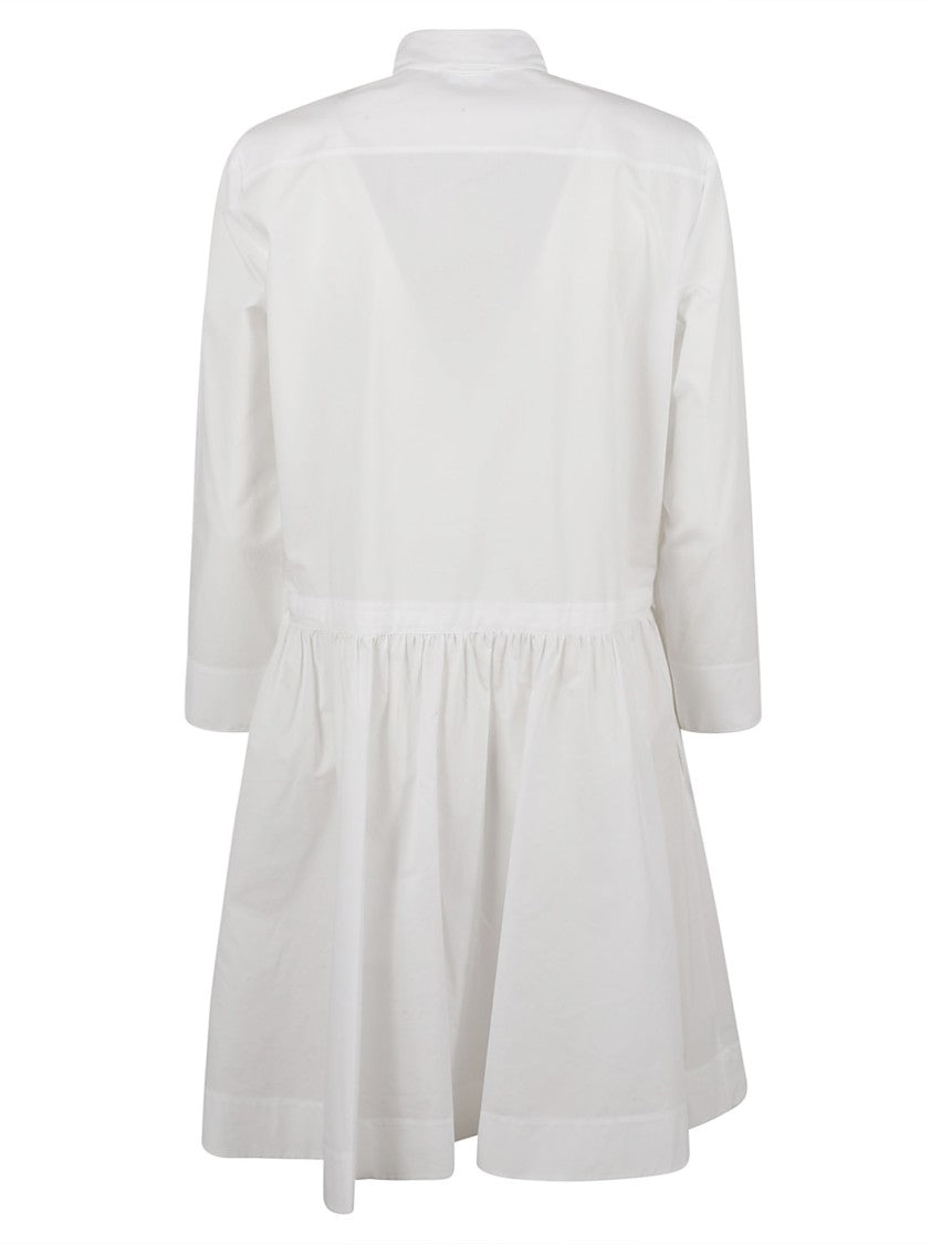Button-Down Dress With Gathered Waist