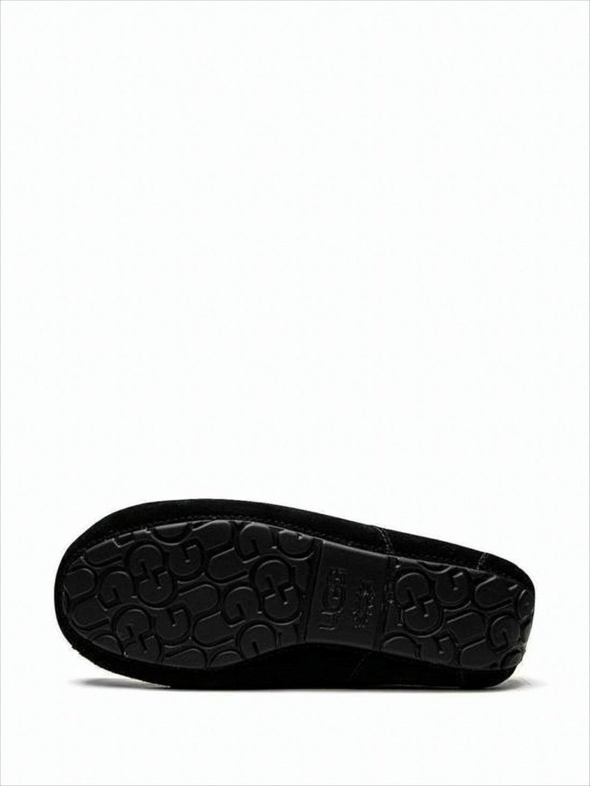 Moccasin-Style Suede Slip-On Loafers with Fluffy Lining