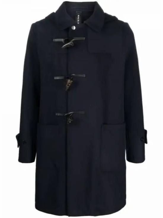 Classic Duffle Coat with Toggle Fastenings and Structured Collar