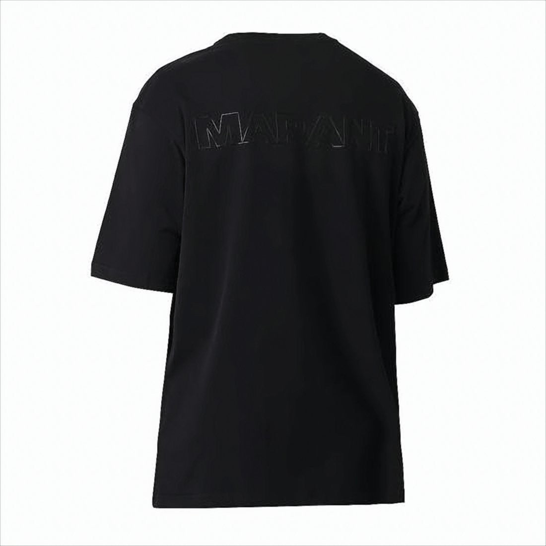 Minimalist Black Short-Sleeved T-Shirt with Embossed Logo