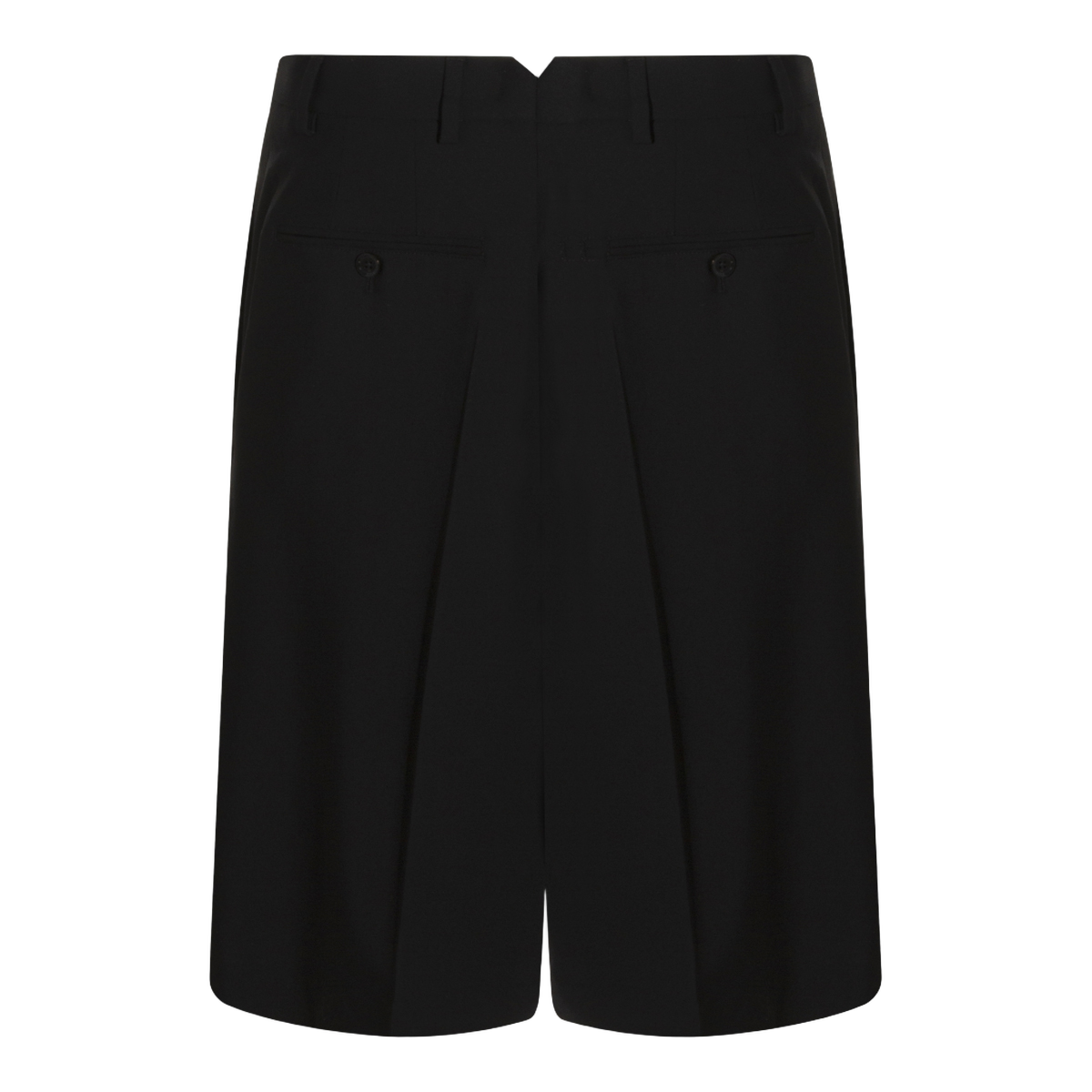 Tailored Black Shorts with Structured Waistband