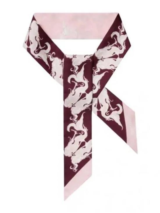 Silk Scarf with Abstract Pattern in Hues