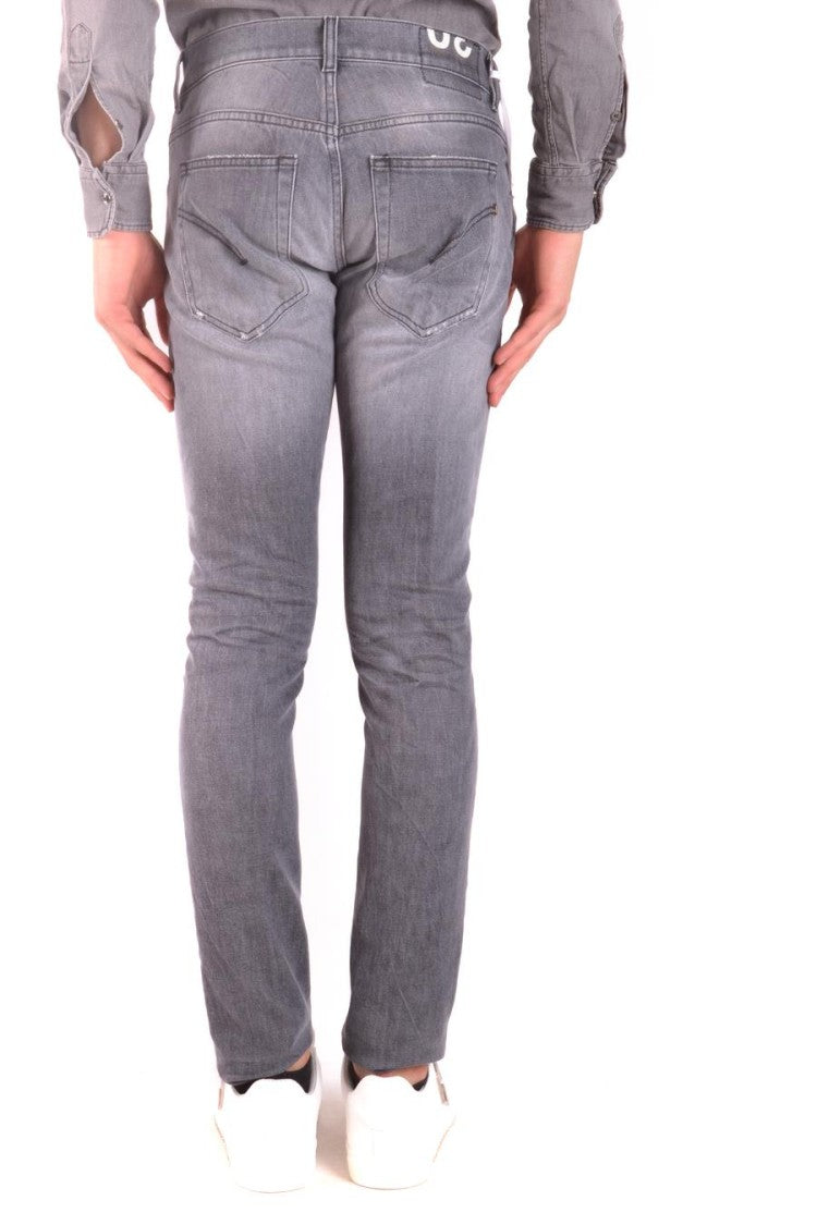 Faded Black Slim-Fit Jeans With Distressed Details