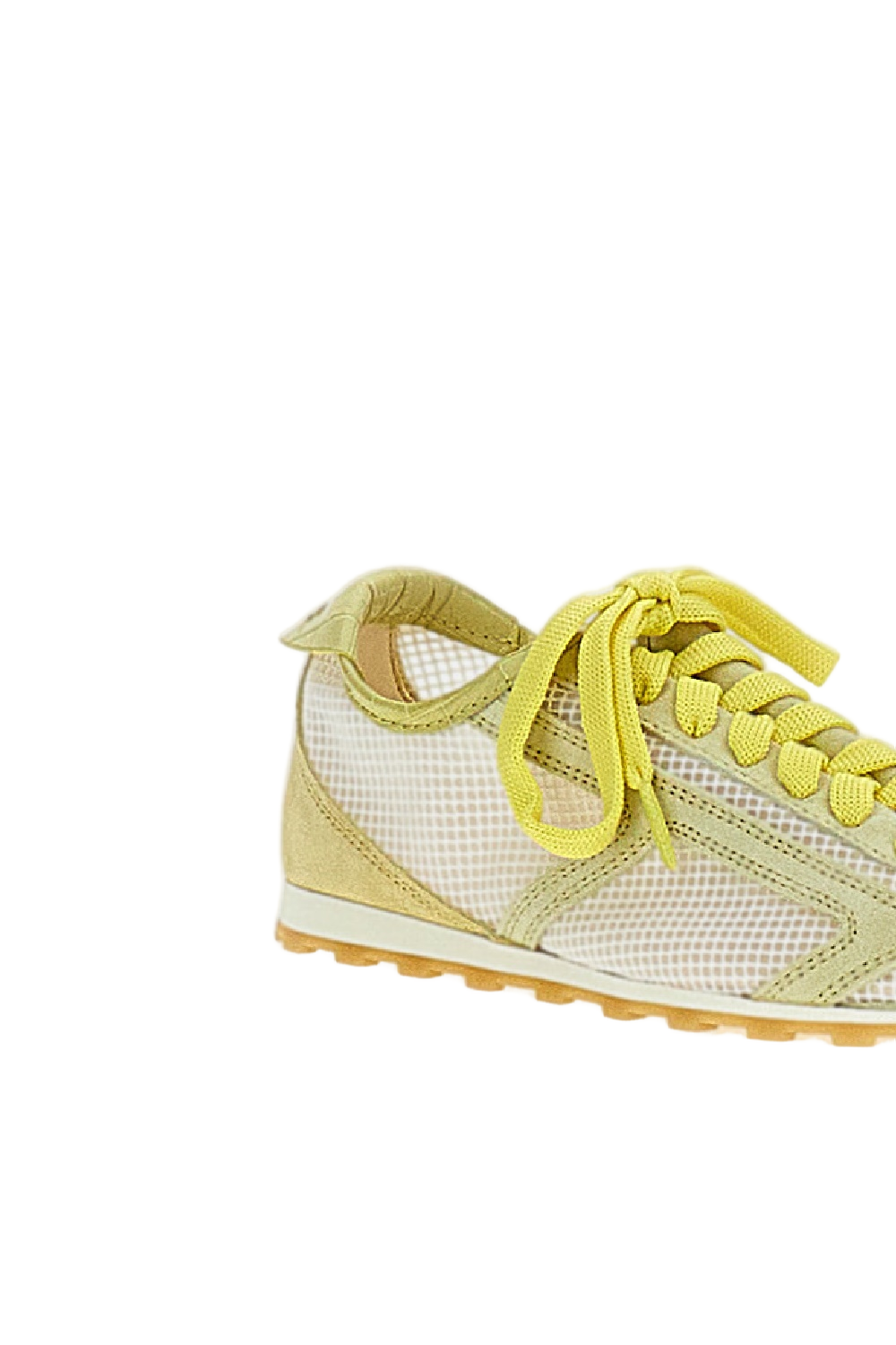 Yellow Les Tennis Mesh Leather Sneakers