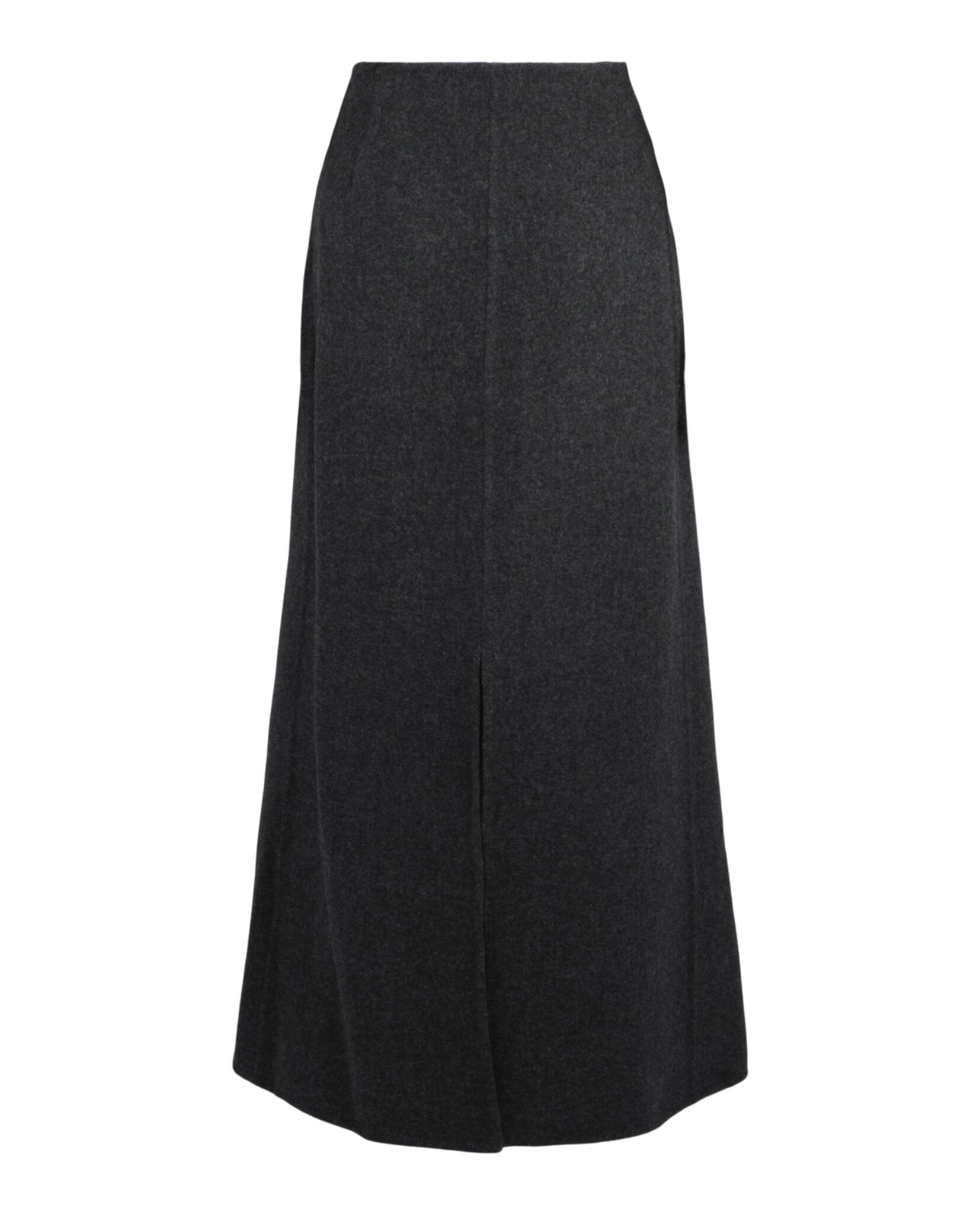 Fold-Over Mid-Rise Wool-Blend Midi Skirt