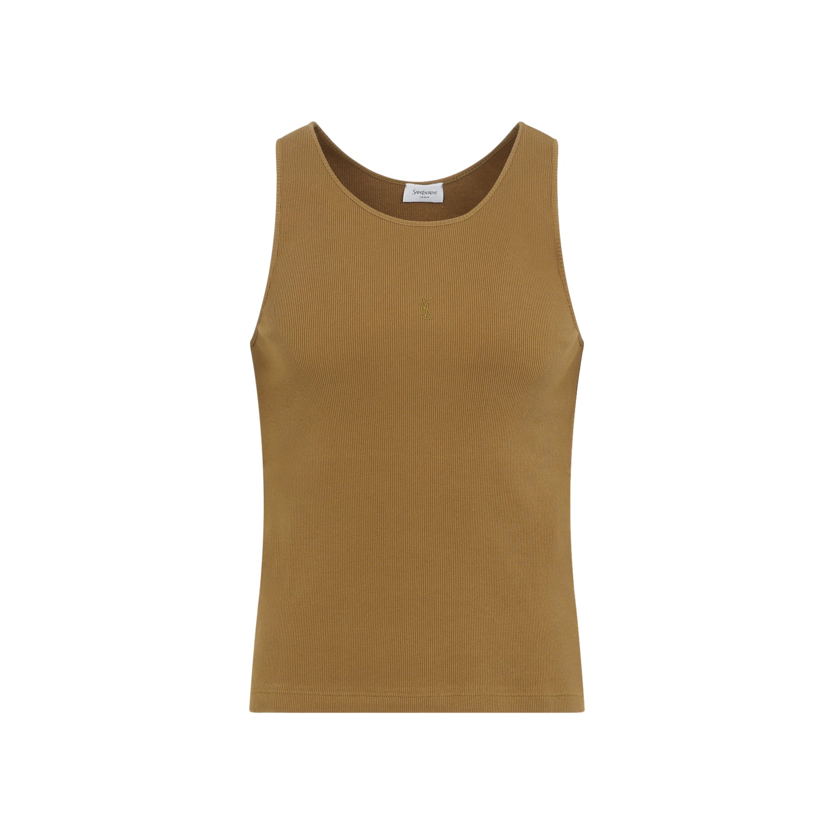Brown Cotton Tank Top