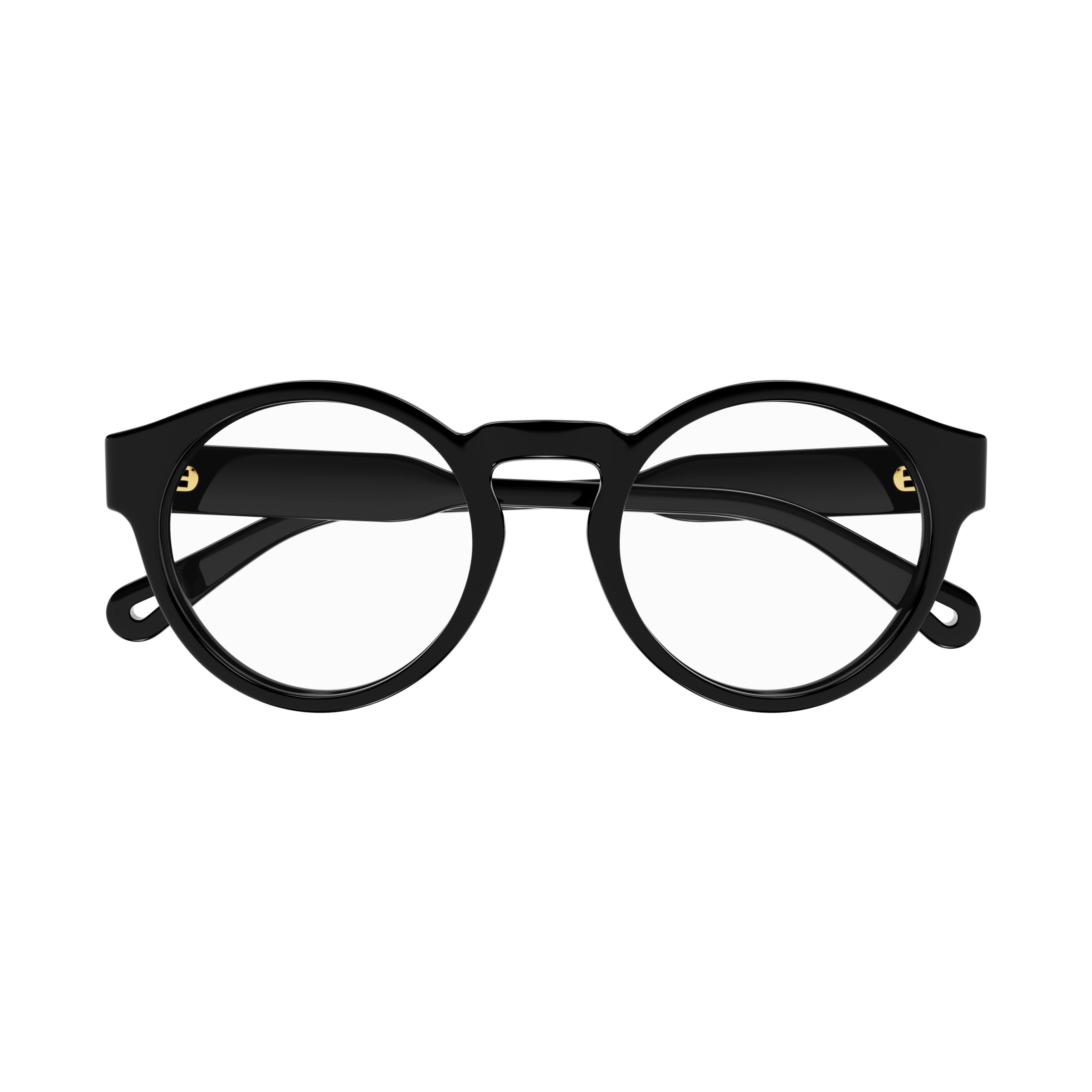 Ch0159o Round Frame Eyeglasses in Glossy Black