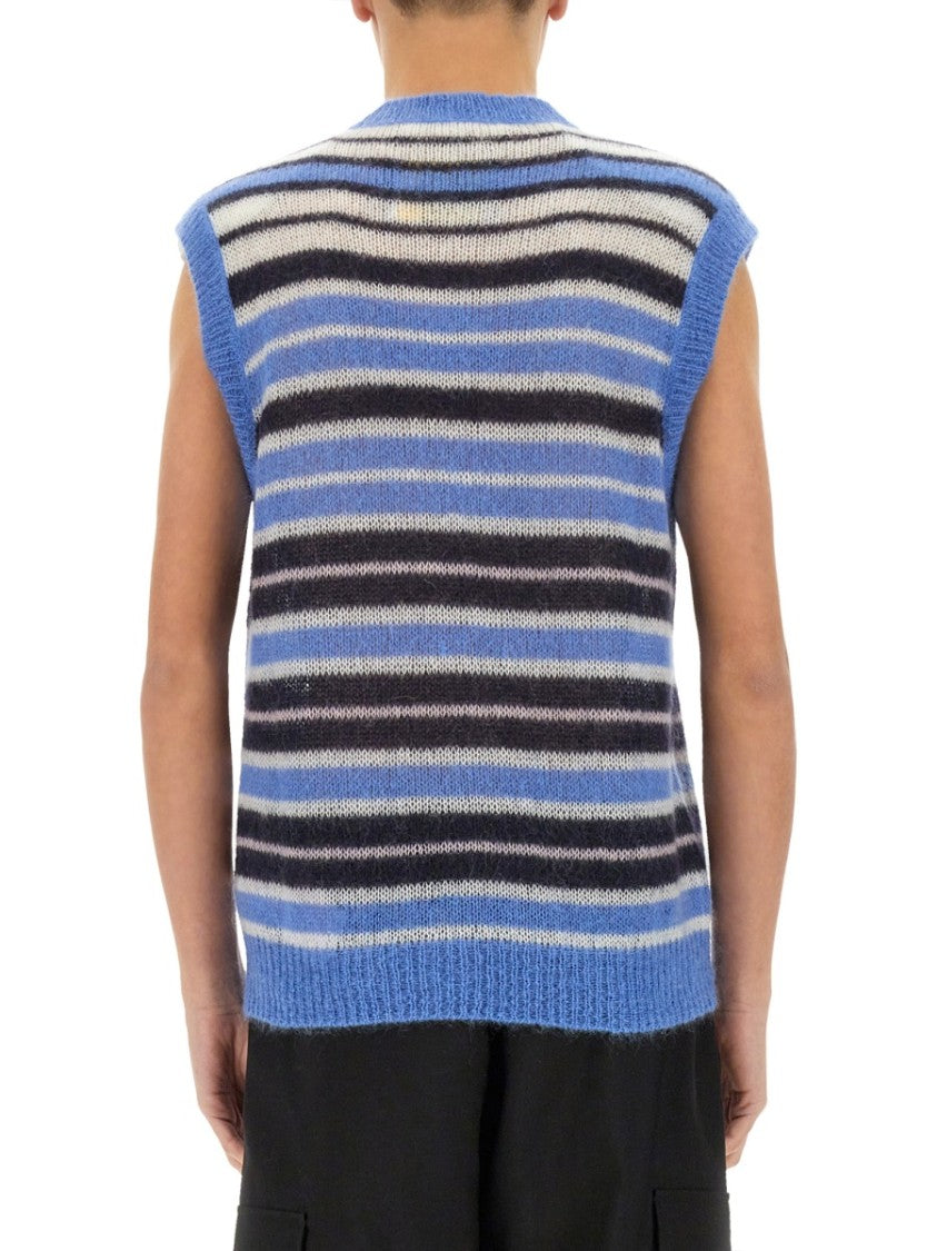 Striped Mohair Blend Vest