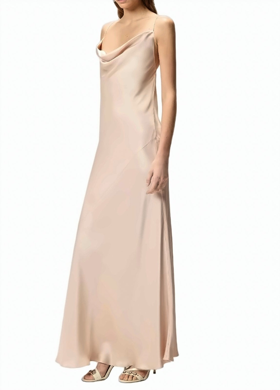 Farro Satin Open Back Dress