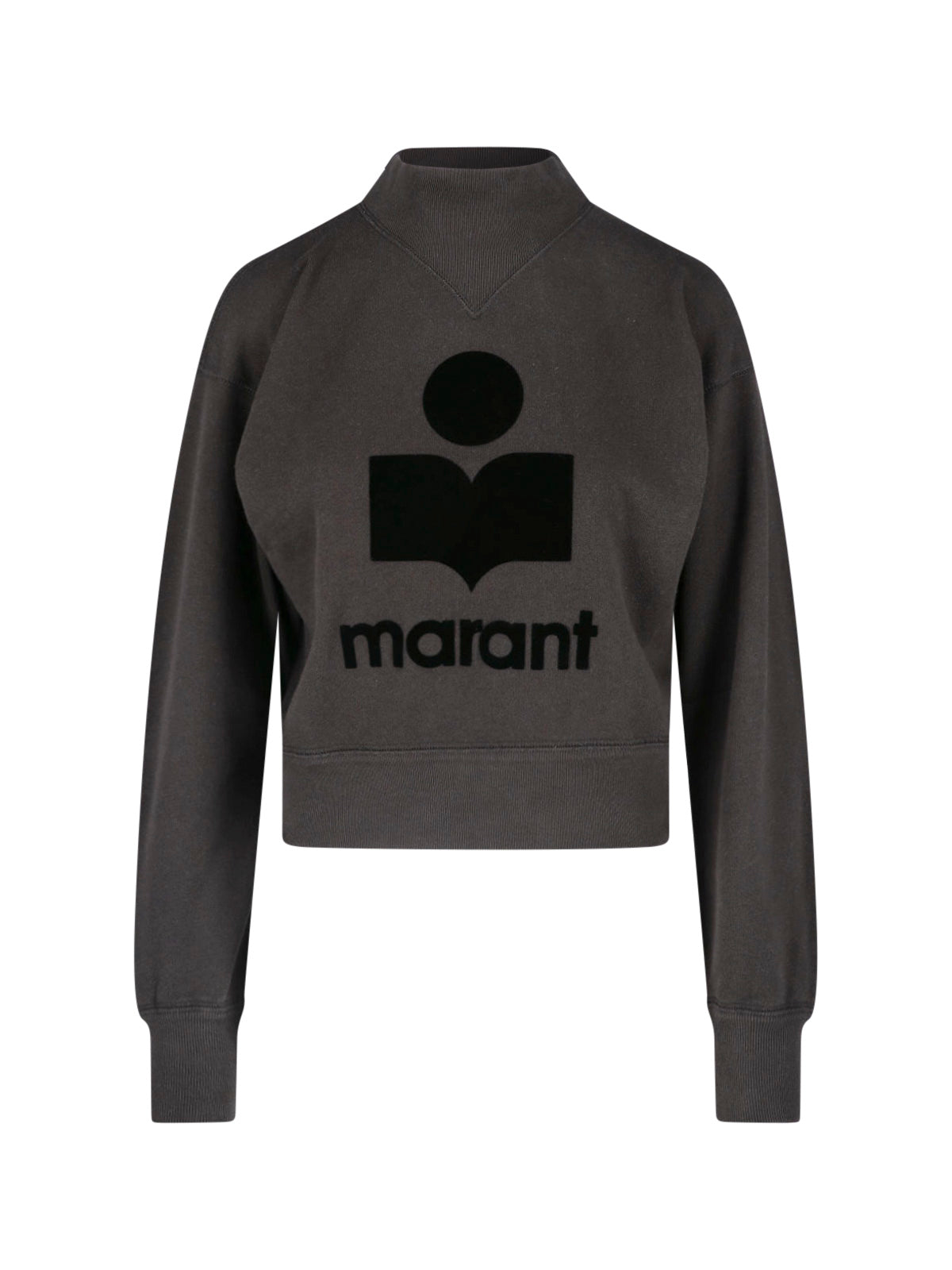 Textured Logo Graphic Cropped Sweater