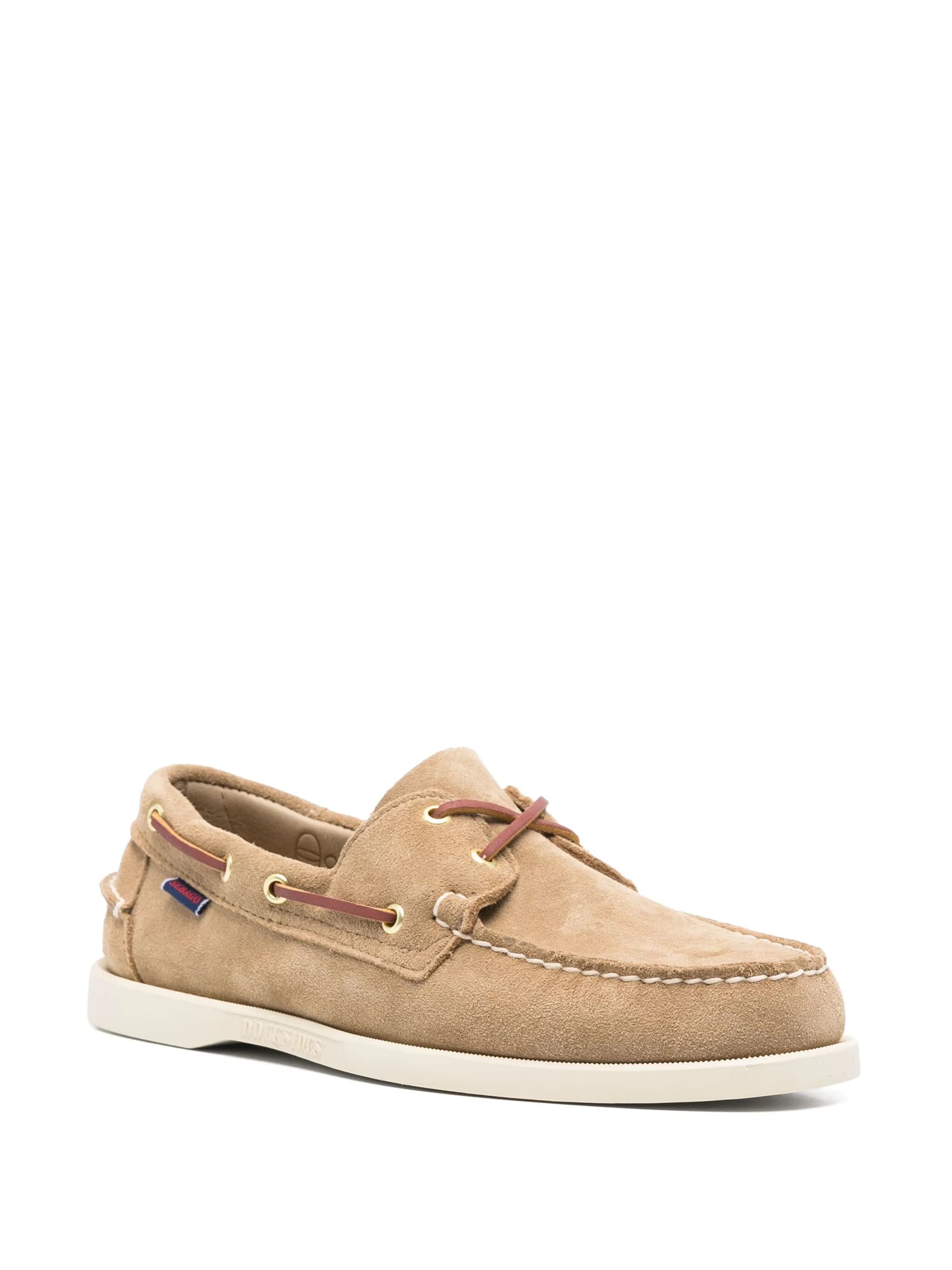 Beige Portland Artisan Suede Boat Shoes