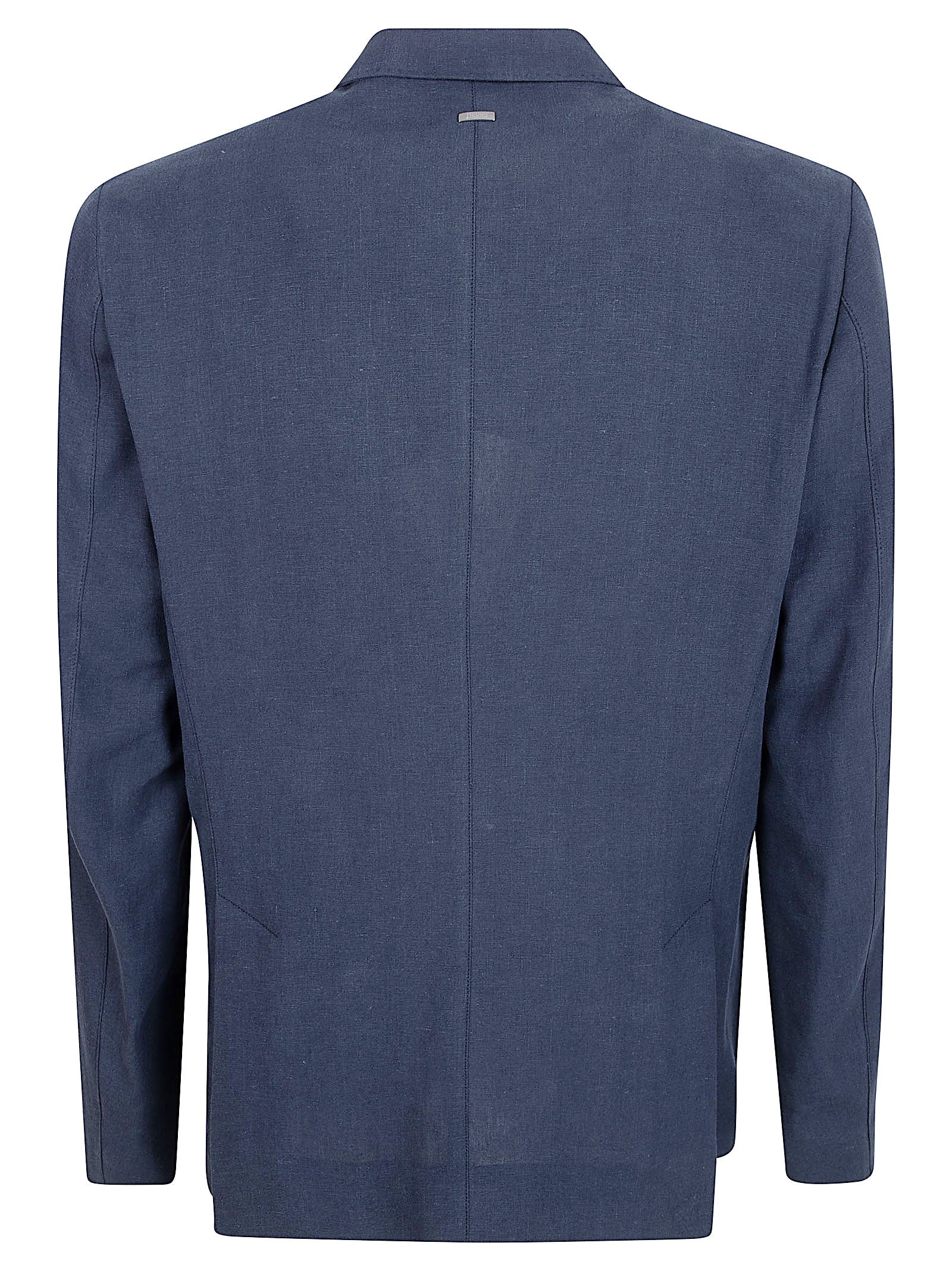 Tailored Linen-Cotton Blend Jacket with Classic Notch Lapel