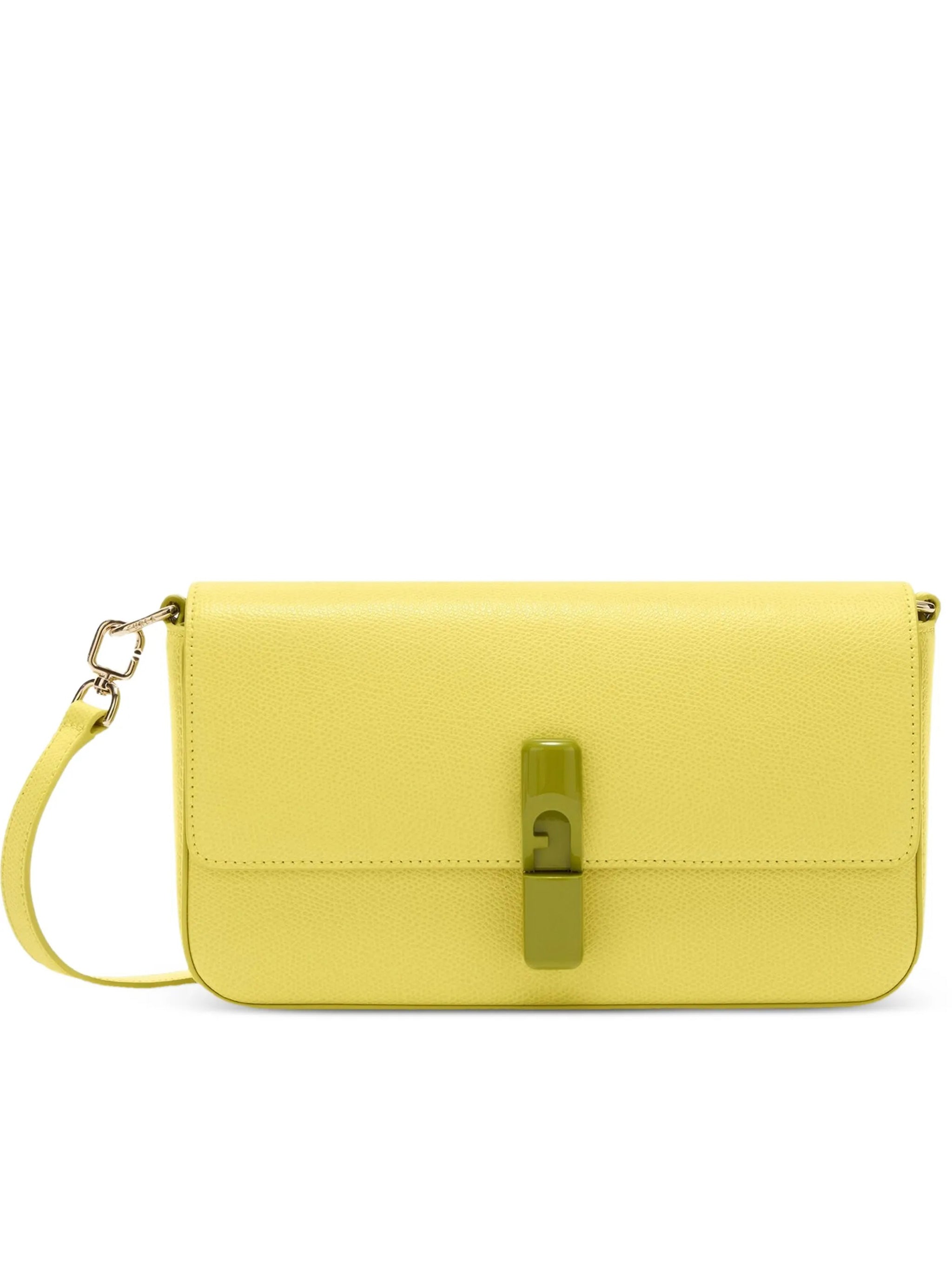 Iride S Rectangular Soft Yellow Leather Bag