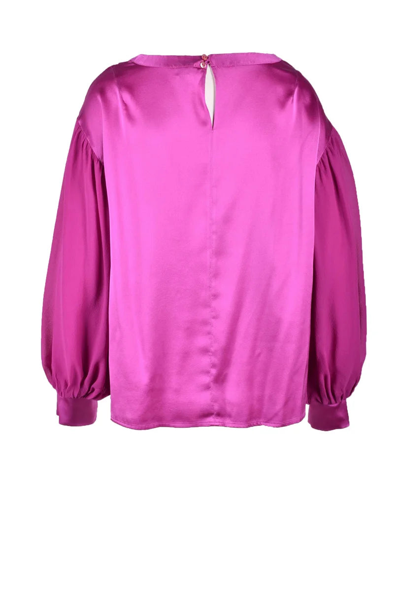Silk Blouse - Fuchsia
