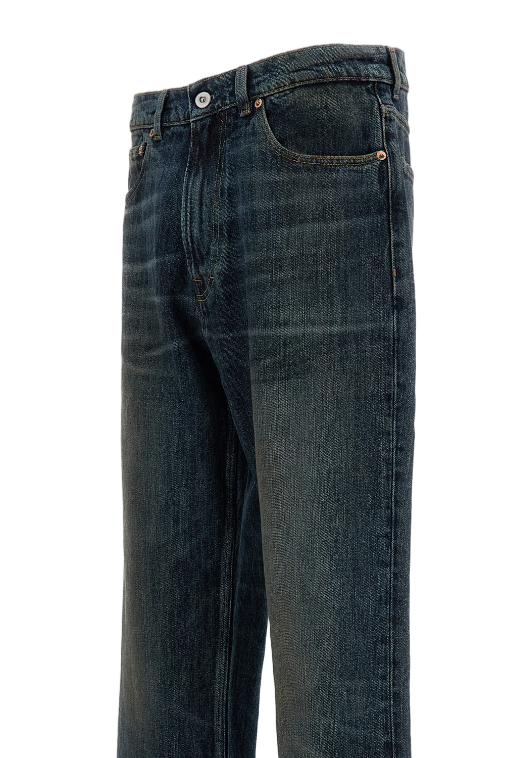Blue Straight-Leg Jeans