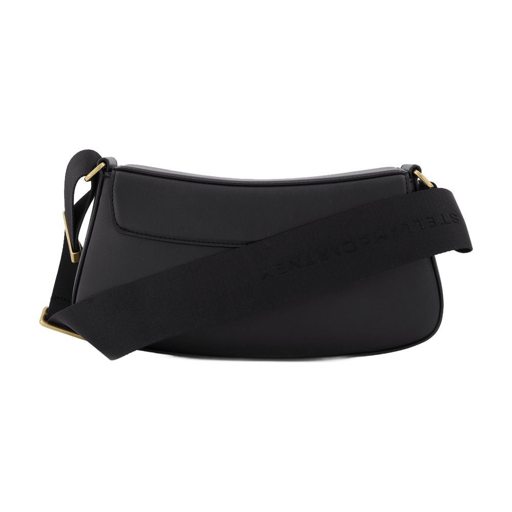 S-Wave Small Hobo Bag - Black - Leather Vegan