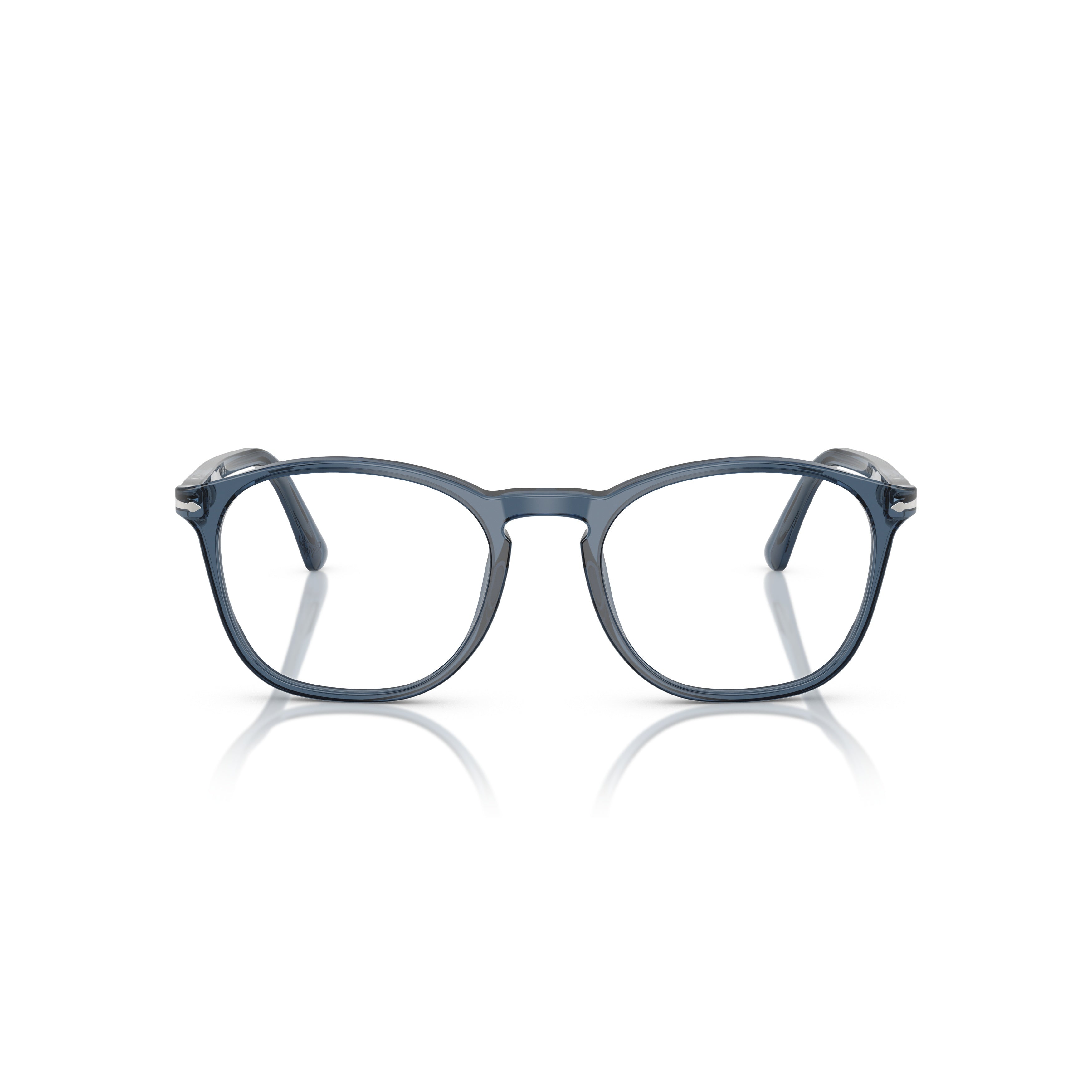 0po3007vm Translucent Blue Acetate Eyeglasses with Keyhole Bridge