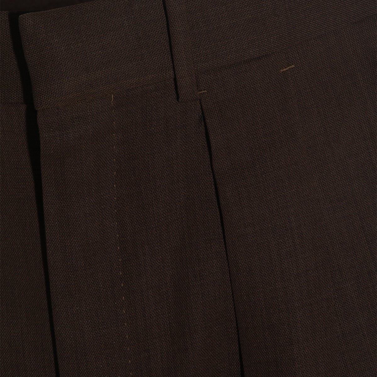 Brown Straight-Leg Trousers
