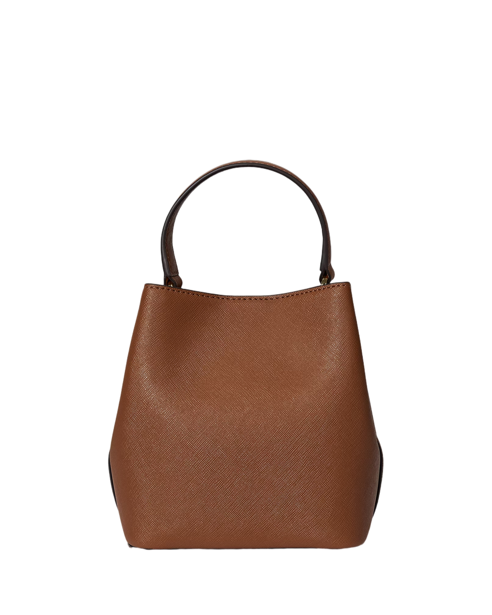 Compact Crosshatch Leather Bucket Bag