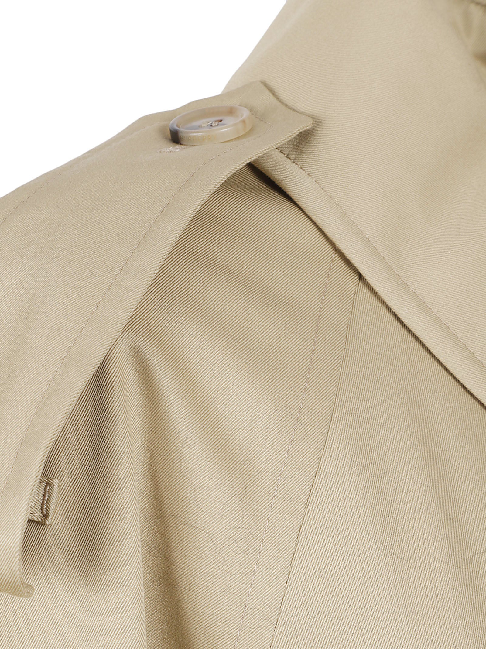 Double-Breasted Beige Trench Coat