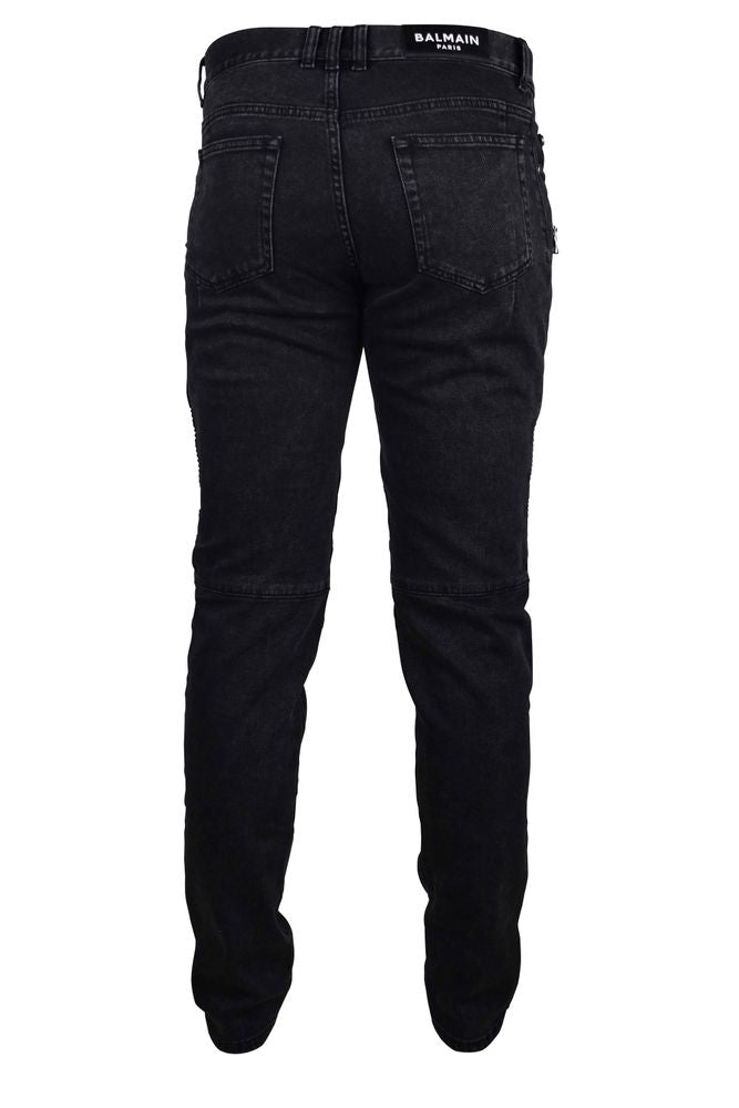 Skinny Black Jeans With Washed Effect