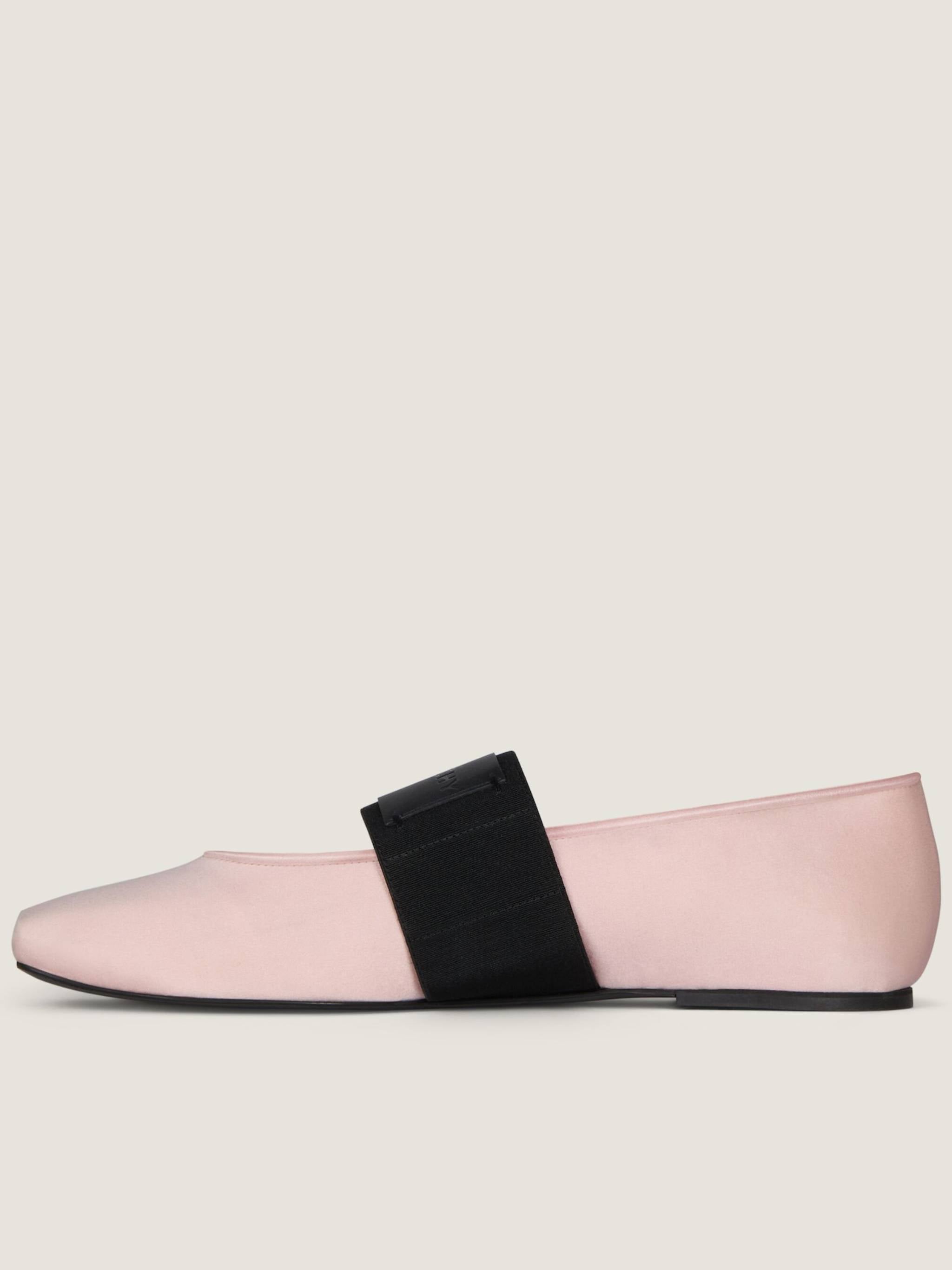Sliced Square Pointed Pink Ballerina Flats