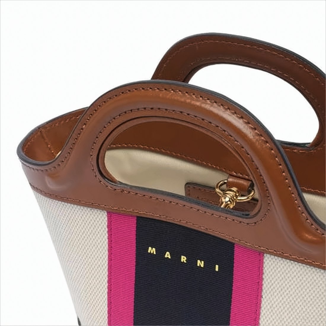 Structured Beige Canvas Tote Bag with Vibrant Accents