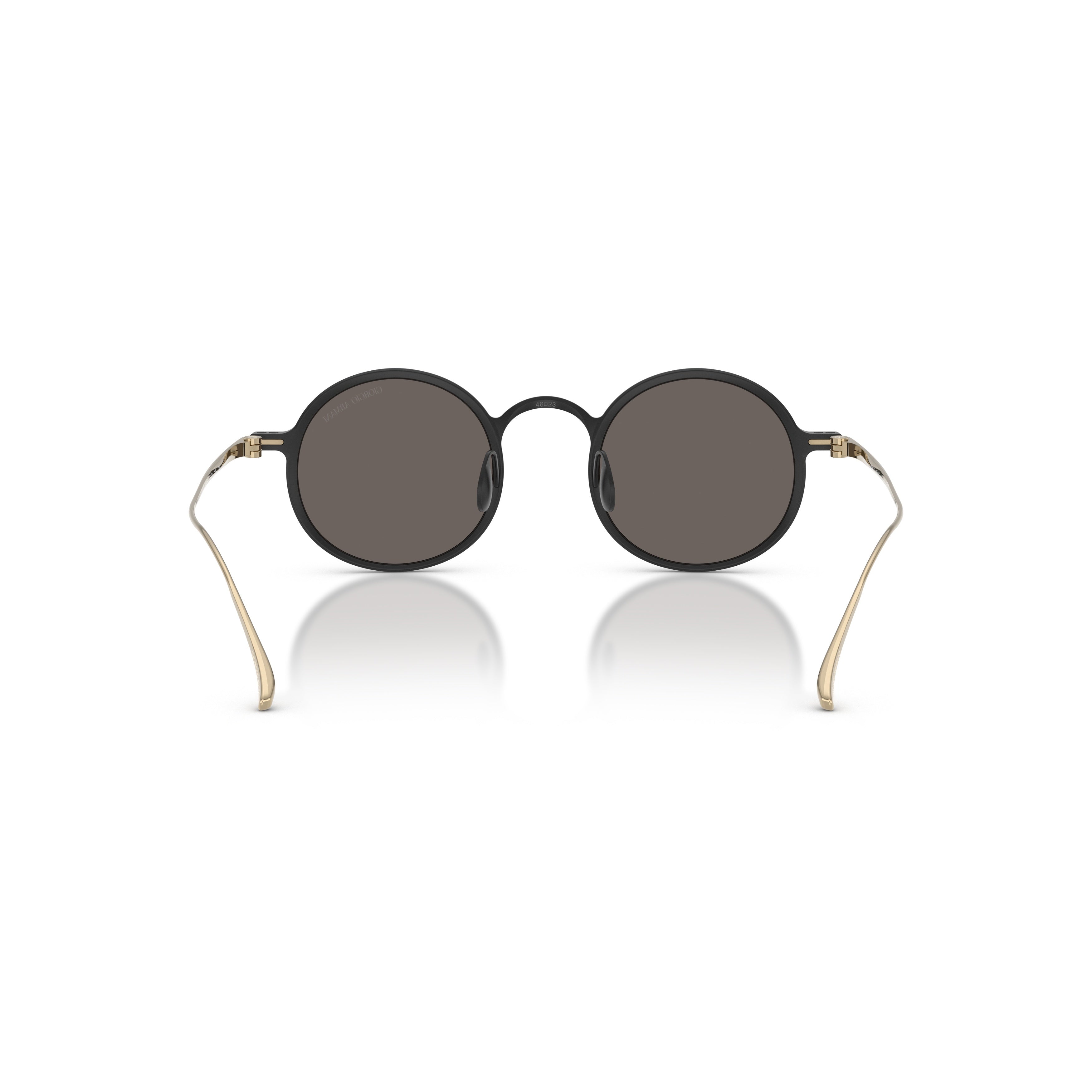 0ar6173t Round Lens Sunglasses with Elongated Gold Temples