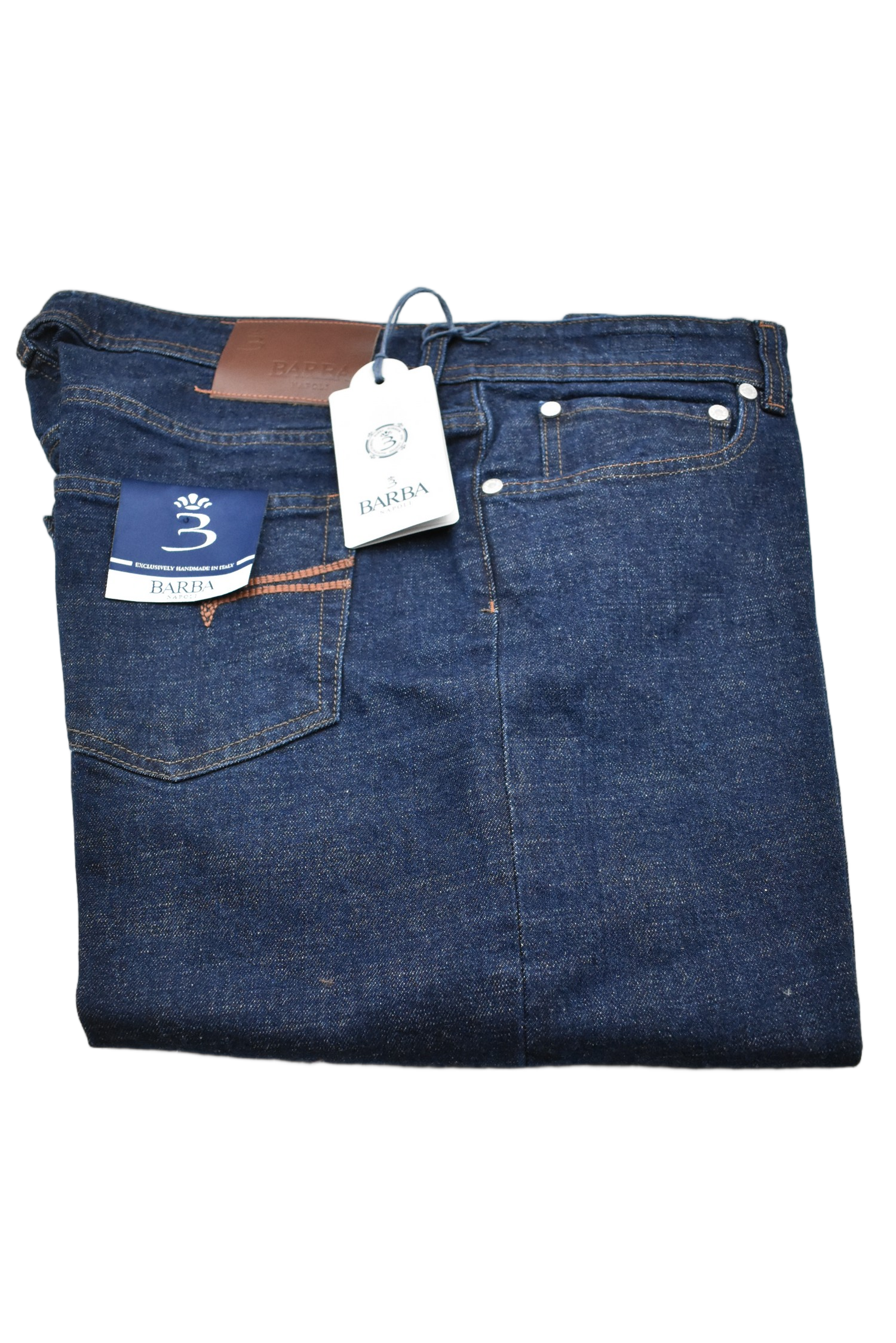 Dark Indigo Denim Jeans with Classic Five-Pocket Styling