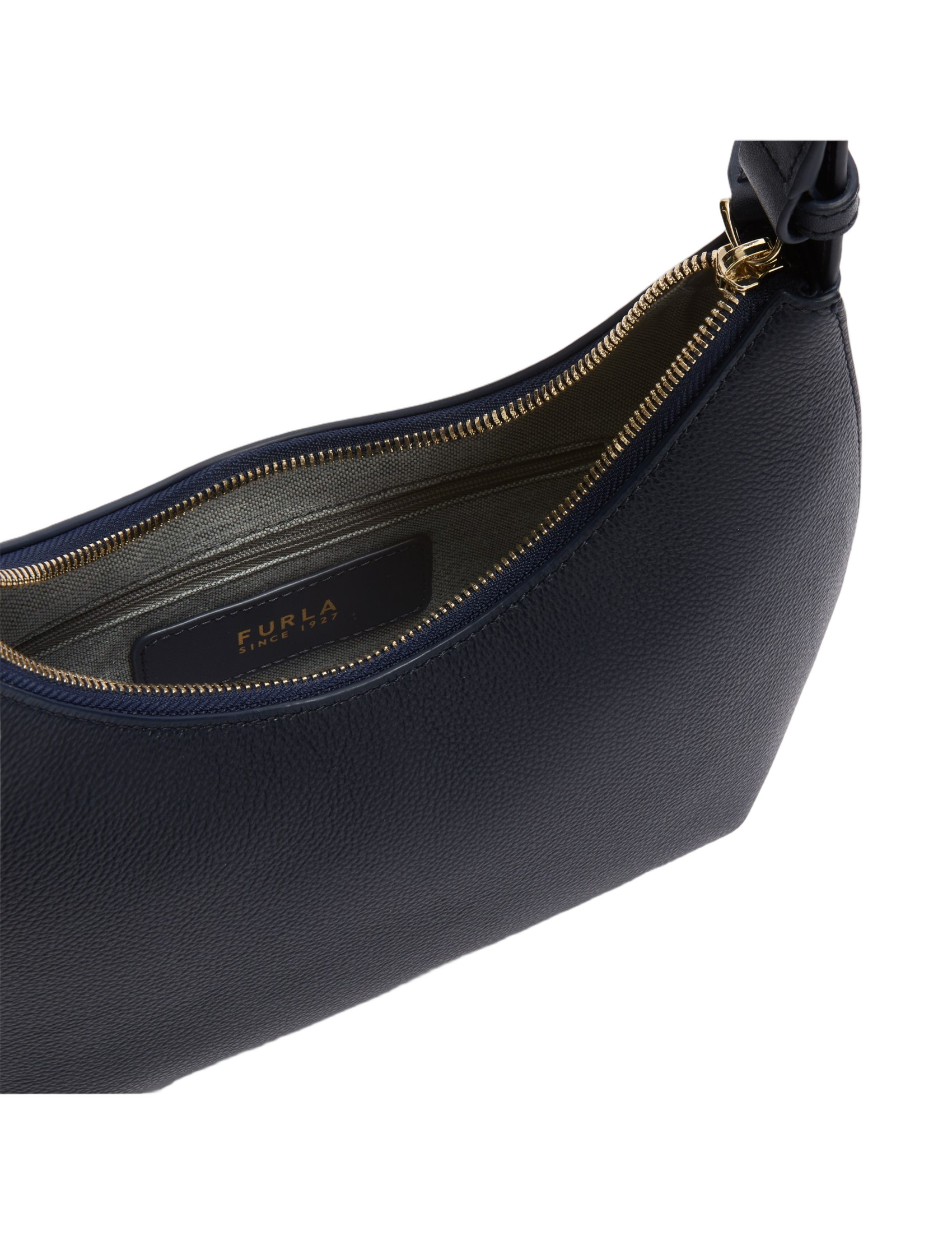 Goccia S Leather Shoulder Bag, Blue