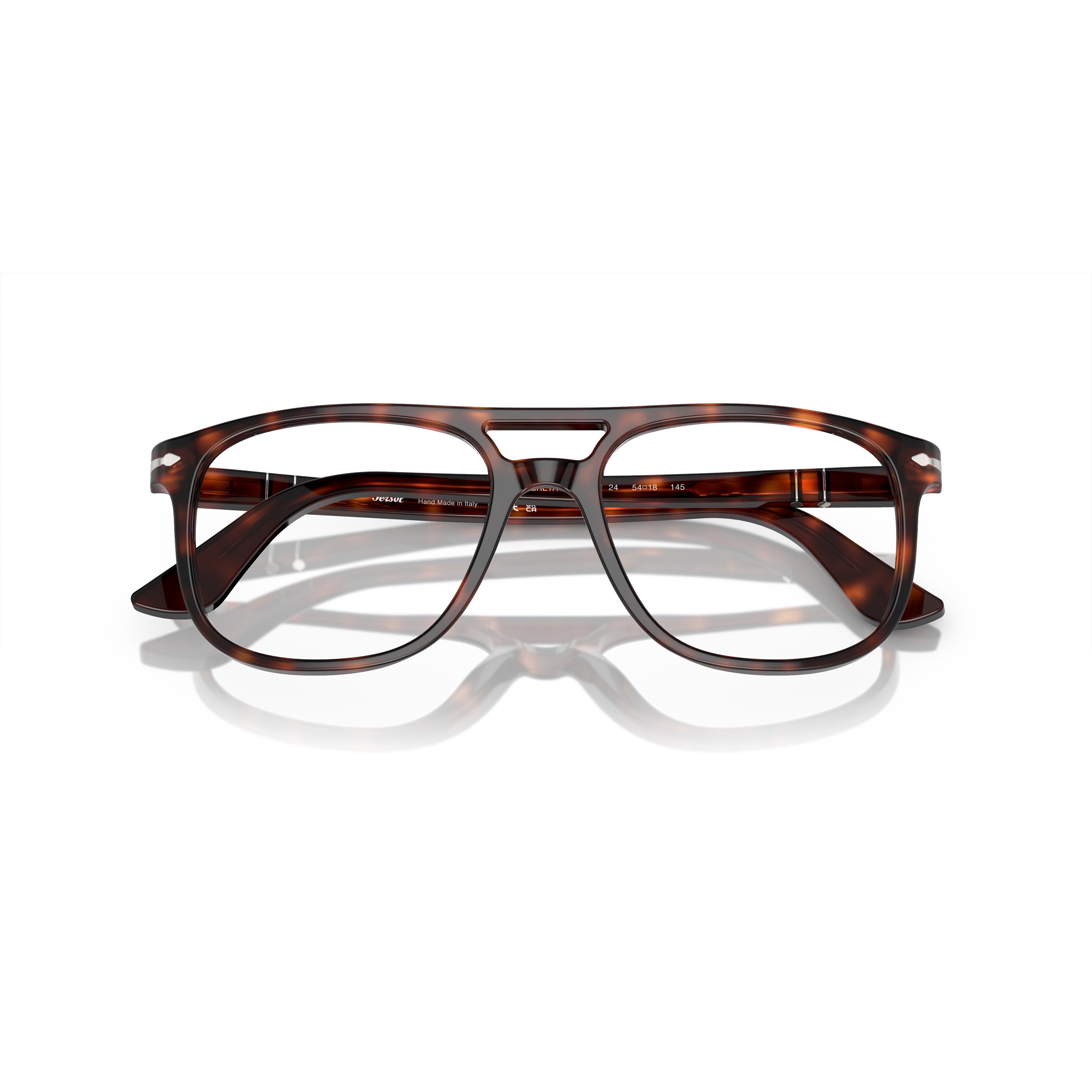 0po3329v Rectangular Acetate Eyeglasses with Keyhole Bridge