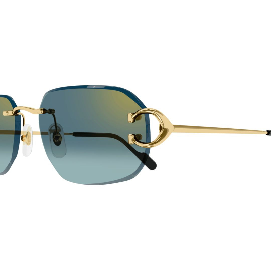 Rimless Gradient Lens Sunglasses With Loop Detail