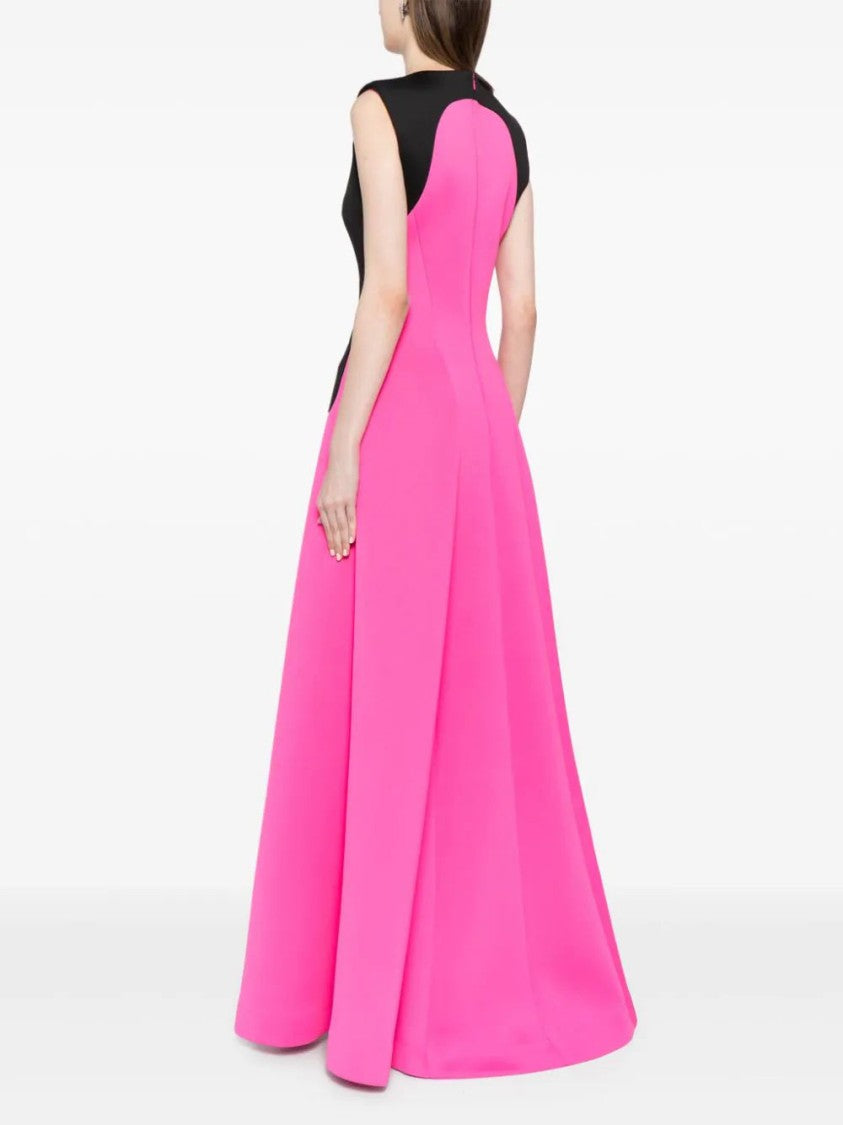 Neoprene Dress With Abstract Contrast Cuts