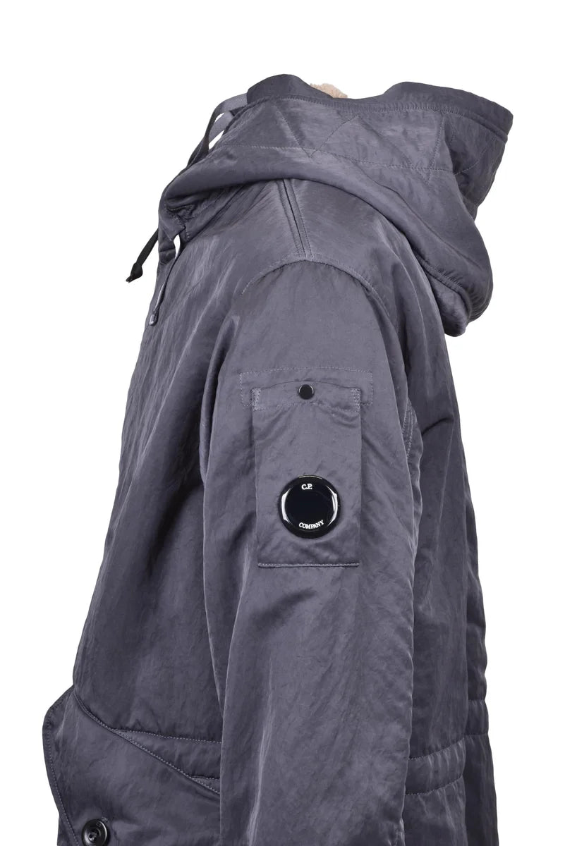 Long Grey Jacket with Plush Interior