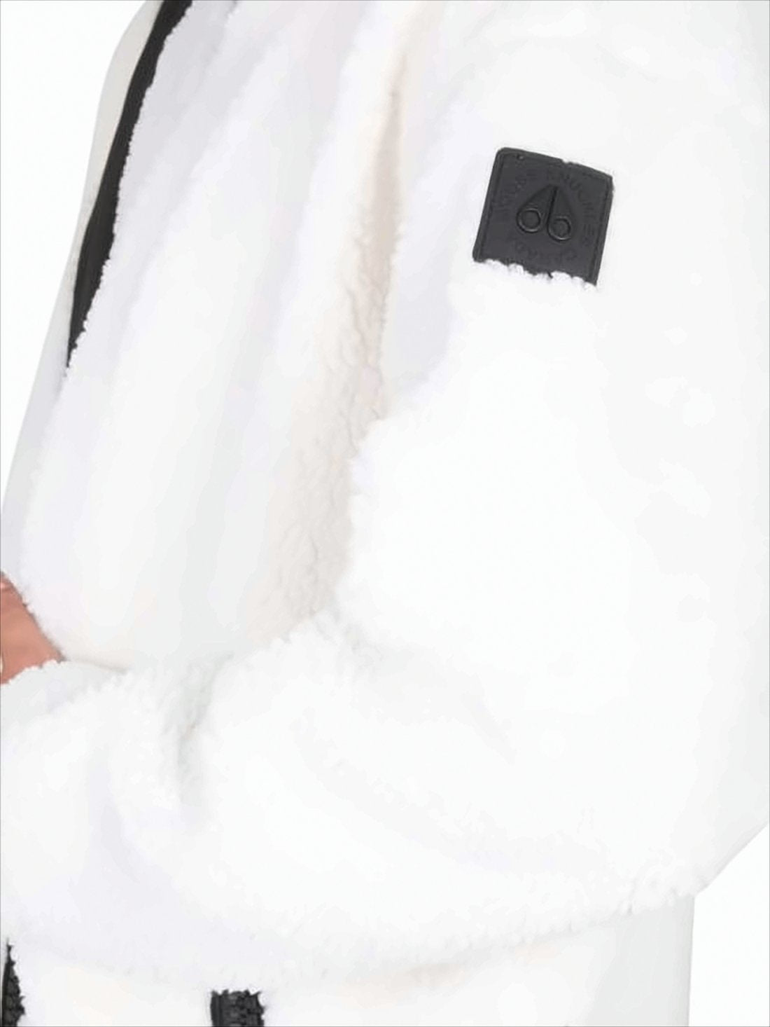 Textured White Jacket with High Collar