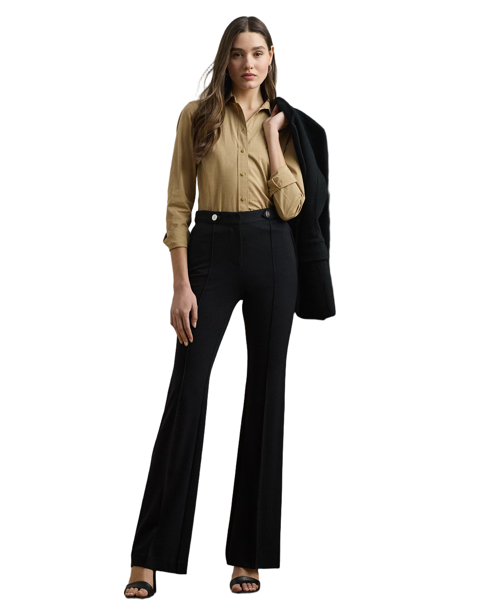Drewin Full-Length Pleated Pants With High Waist