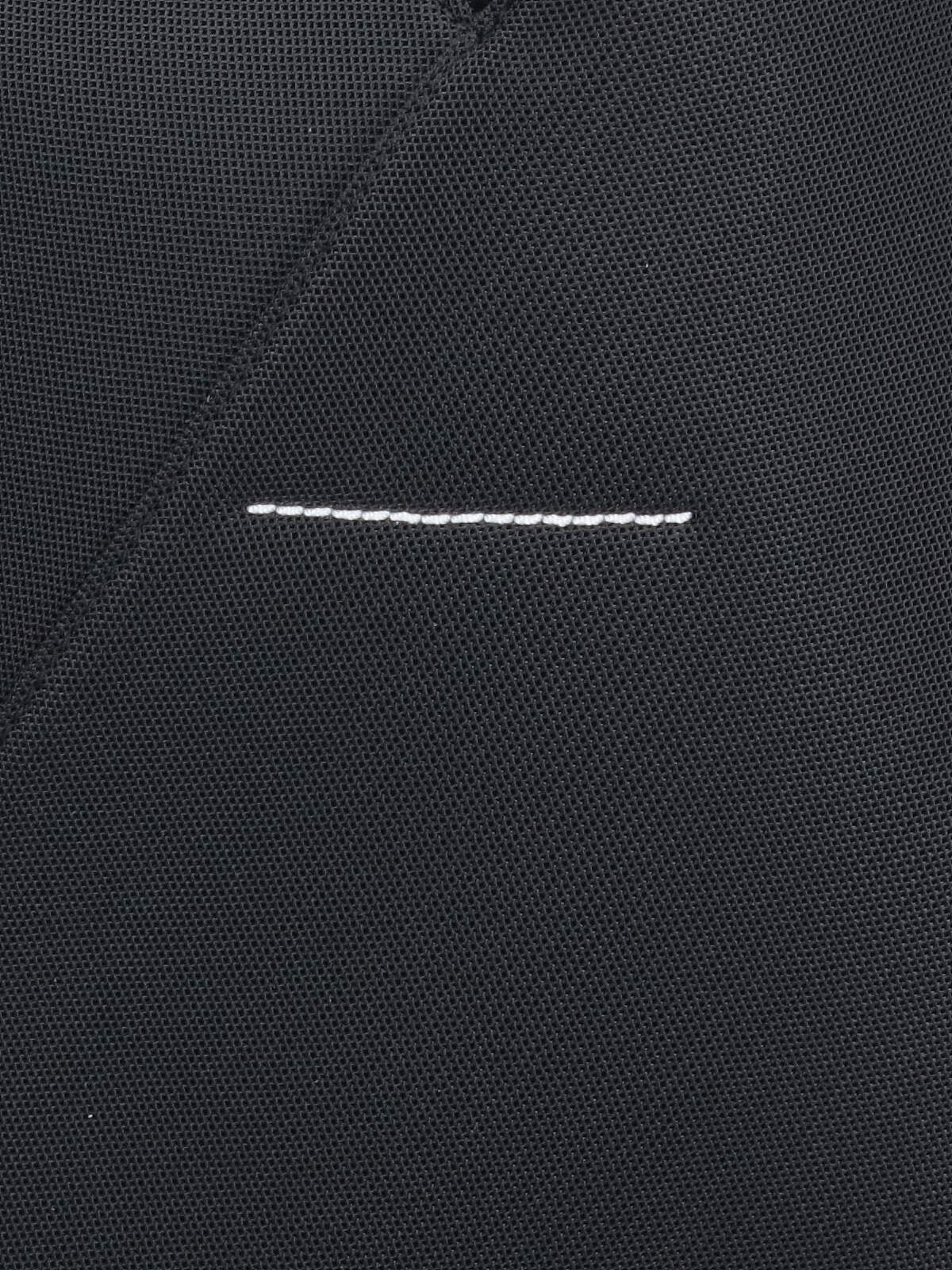 Black Polyester Mesh Tote Bag With Leather Trims