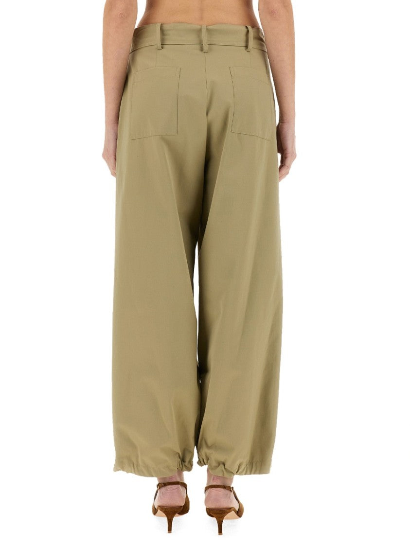 Relaxed Fit Belted Pants