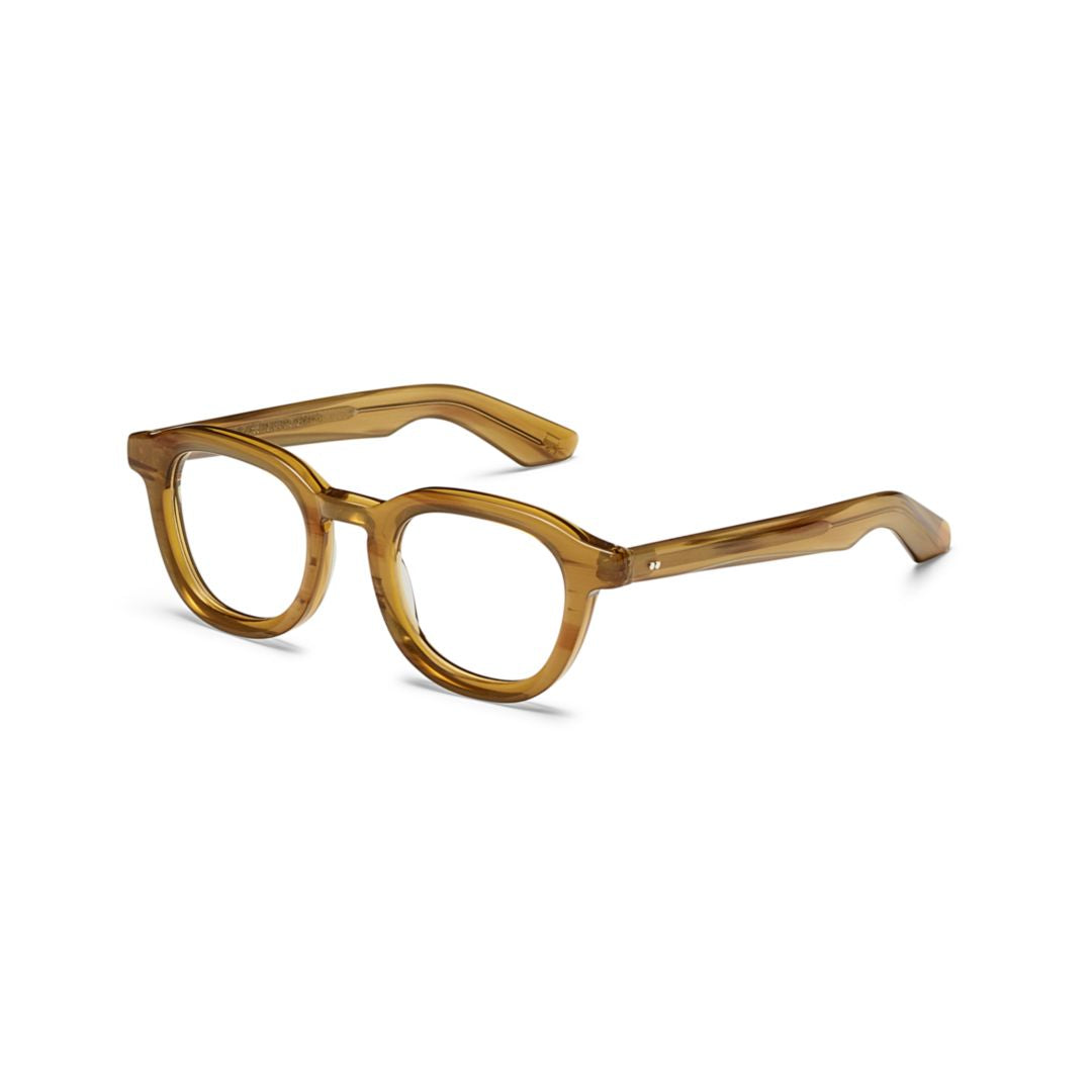 Or-Dah-O Dahven Translucent Amber Acetate Rounded Square Sunglasses