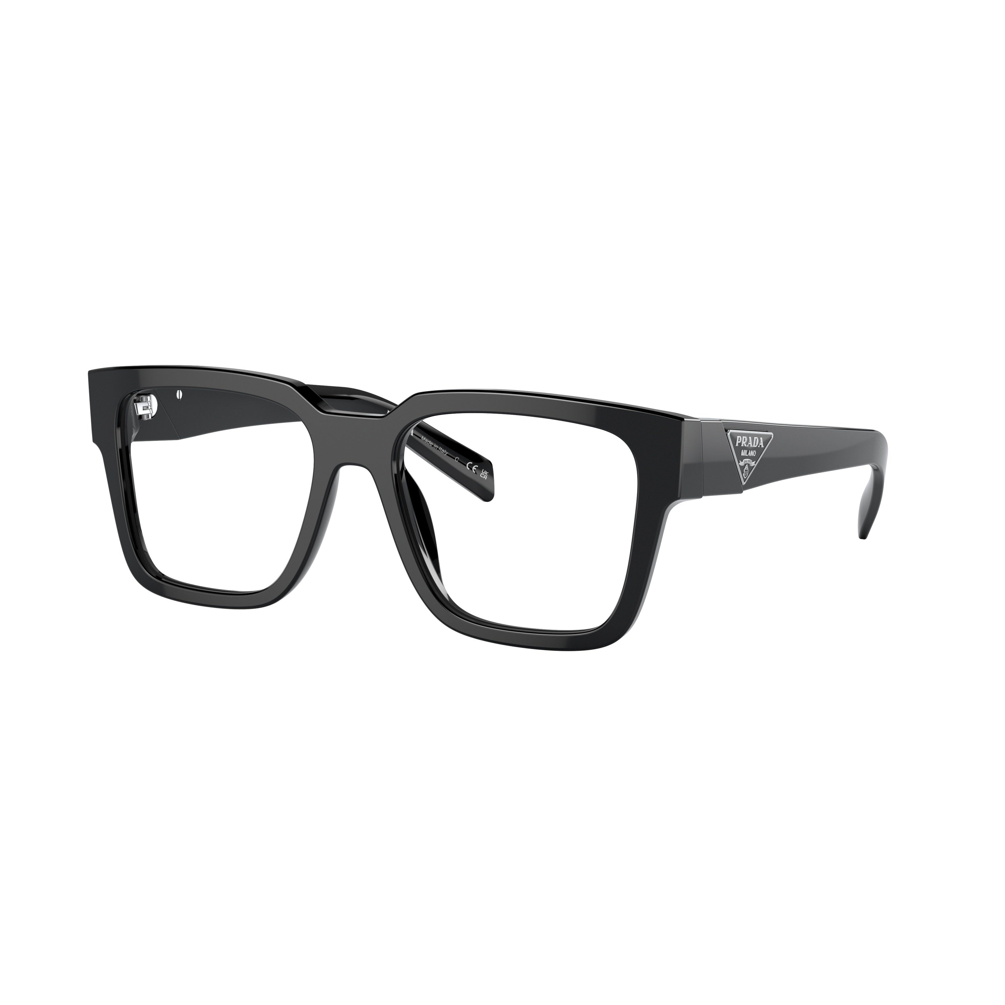 0pr 08zv Square Black Acetate Eyeglasses