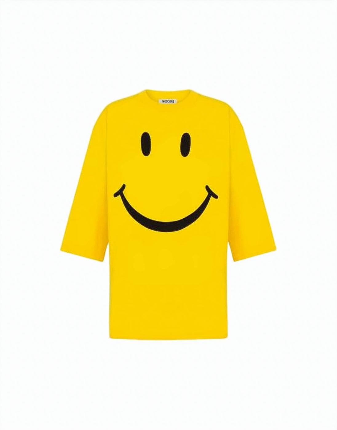 Bold Black Smiley Face Graphic Moschino T-Shirt