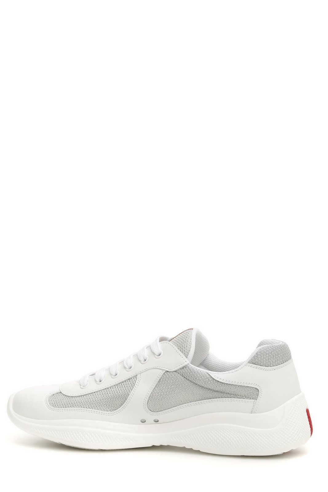 Smooth and Textured Sneakers with Elevated Sole