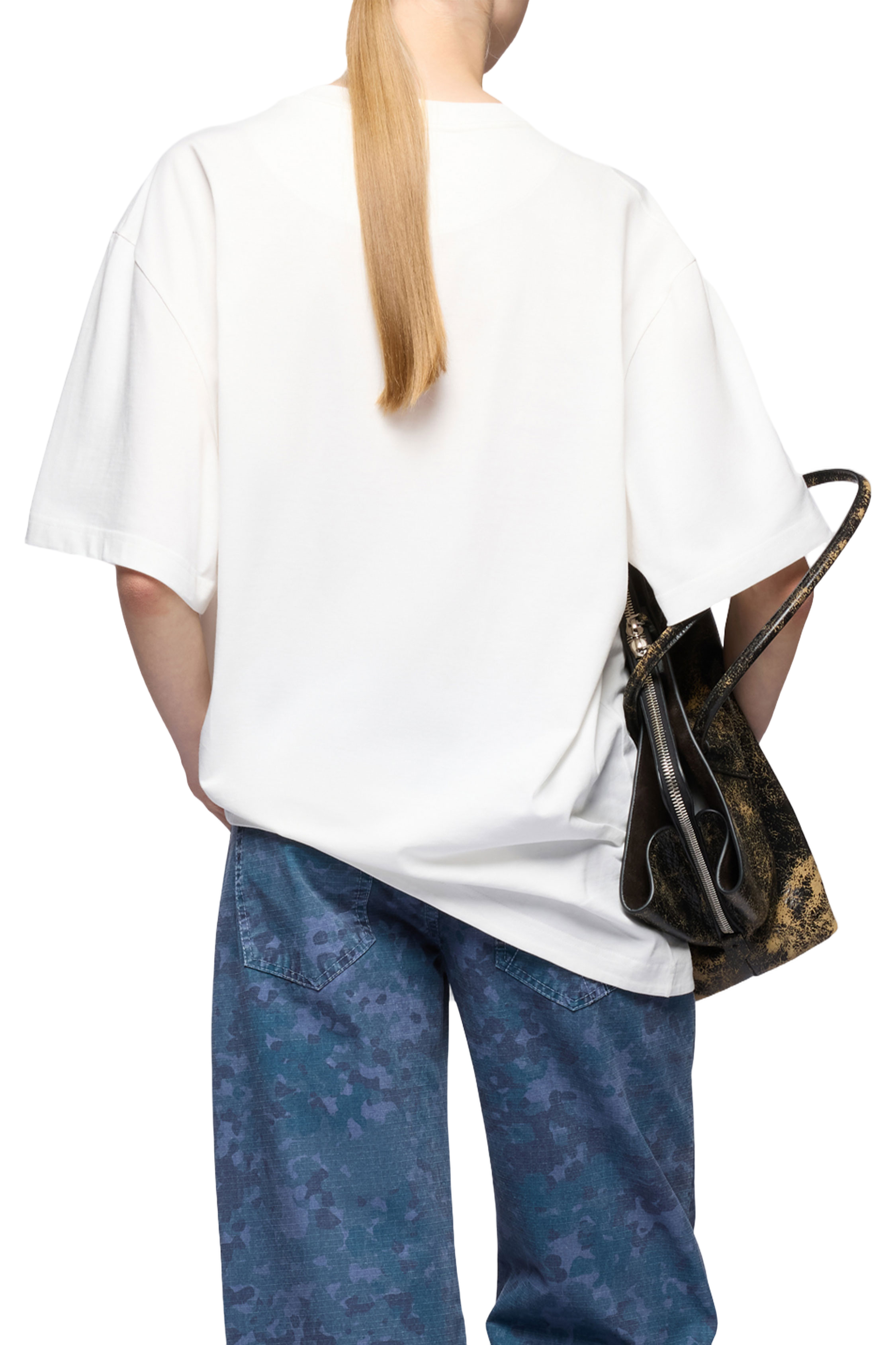 White Oversized T-Shirt With Side Slits