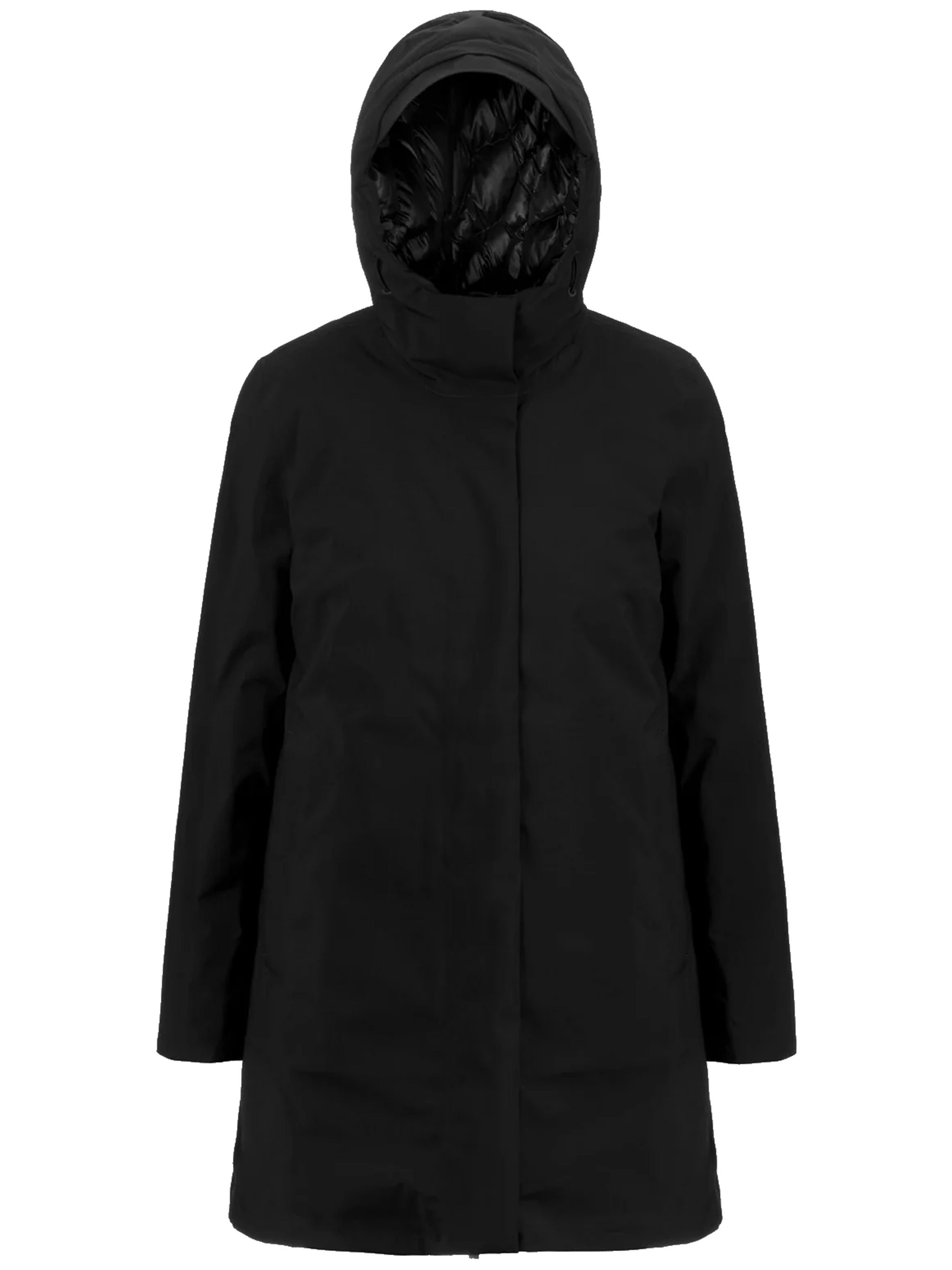 Black Mathiel Bonded Padded Hooded Jacket