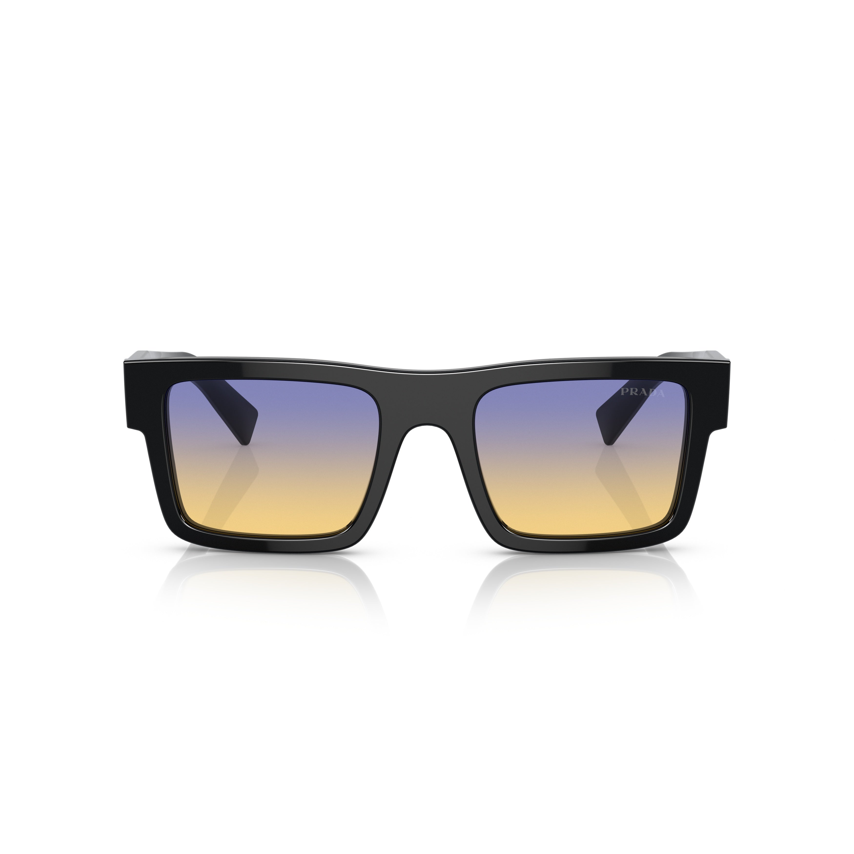 0pr 19ws Rectangular Black Acetate Sunglasses
