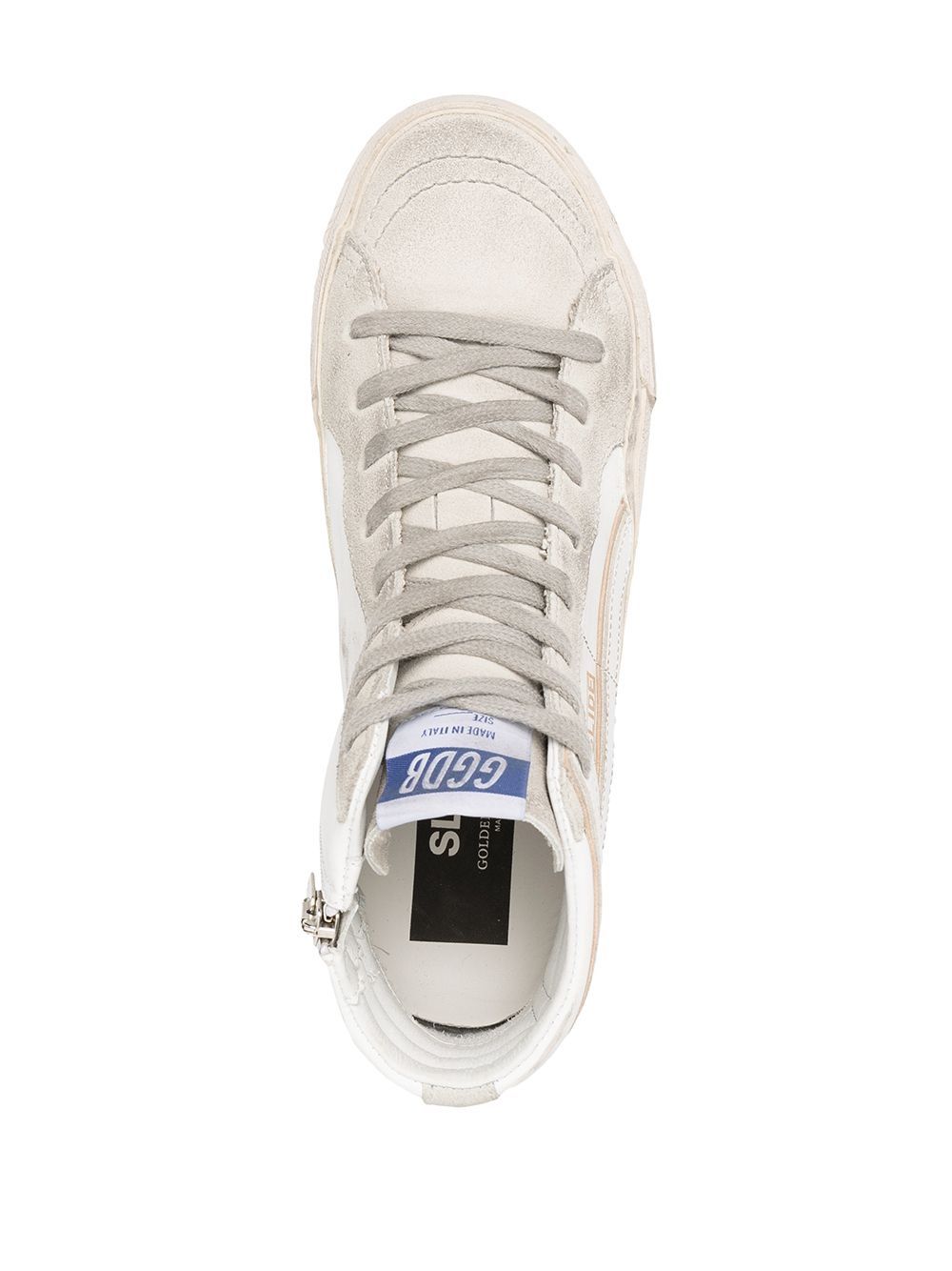 High-Top Sneakers with Vintage Distressing